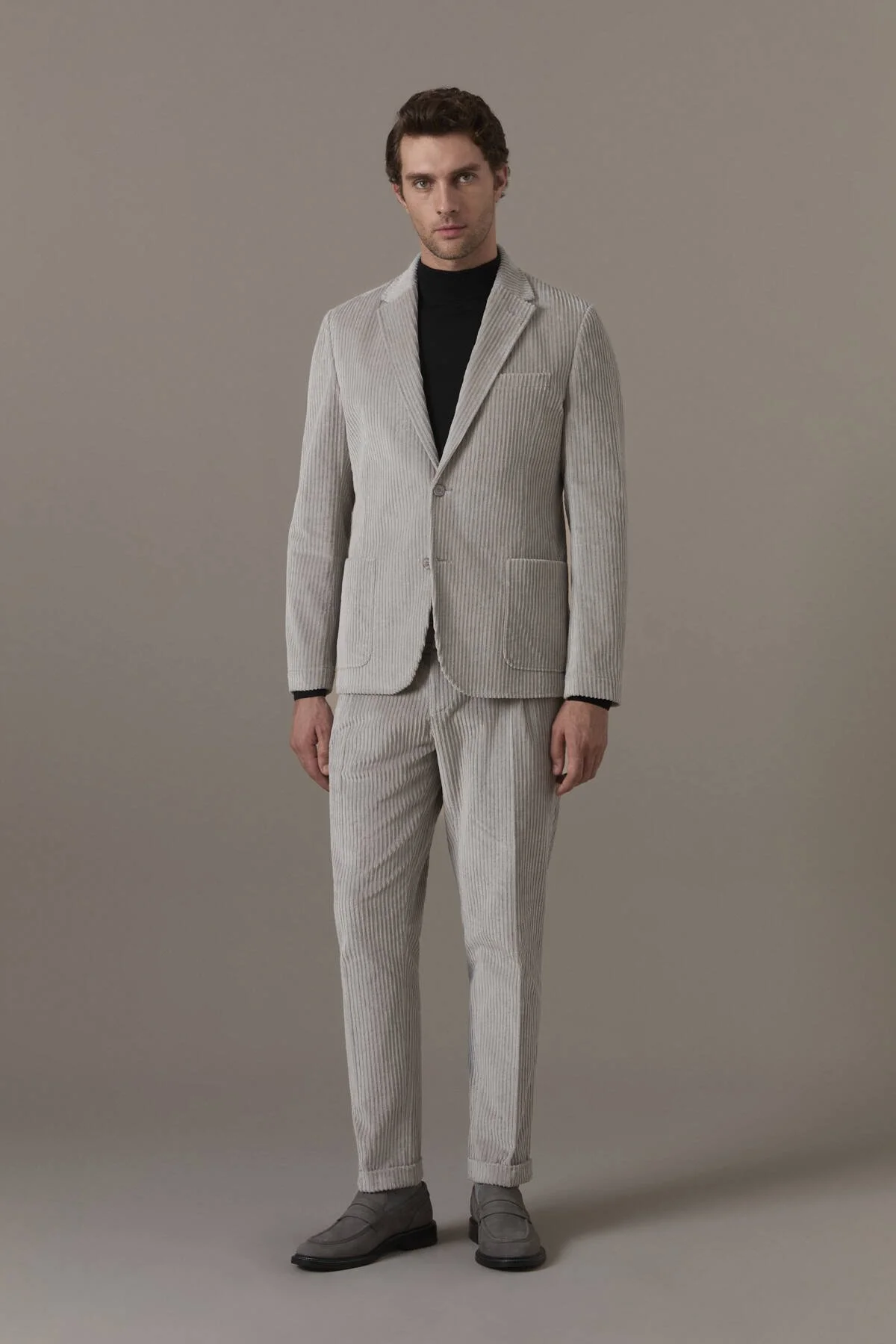 Hemington - Açık Bej Kadife Blazer Ceket (2)