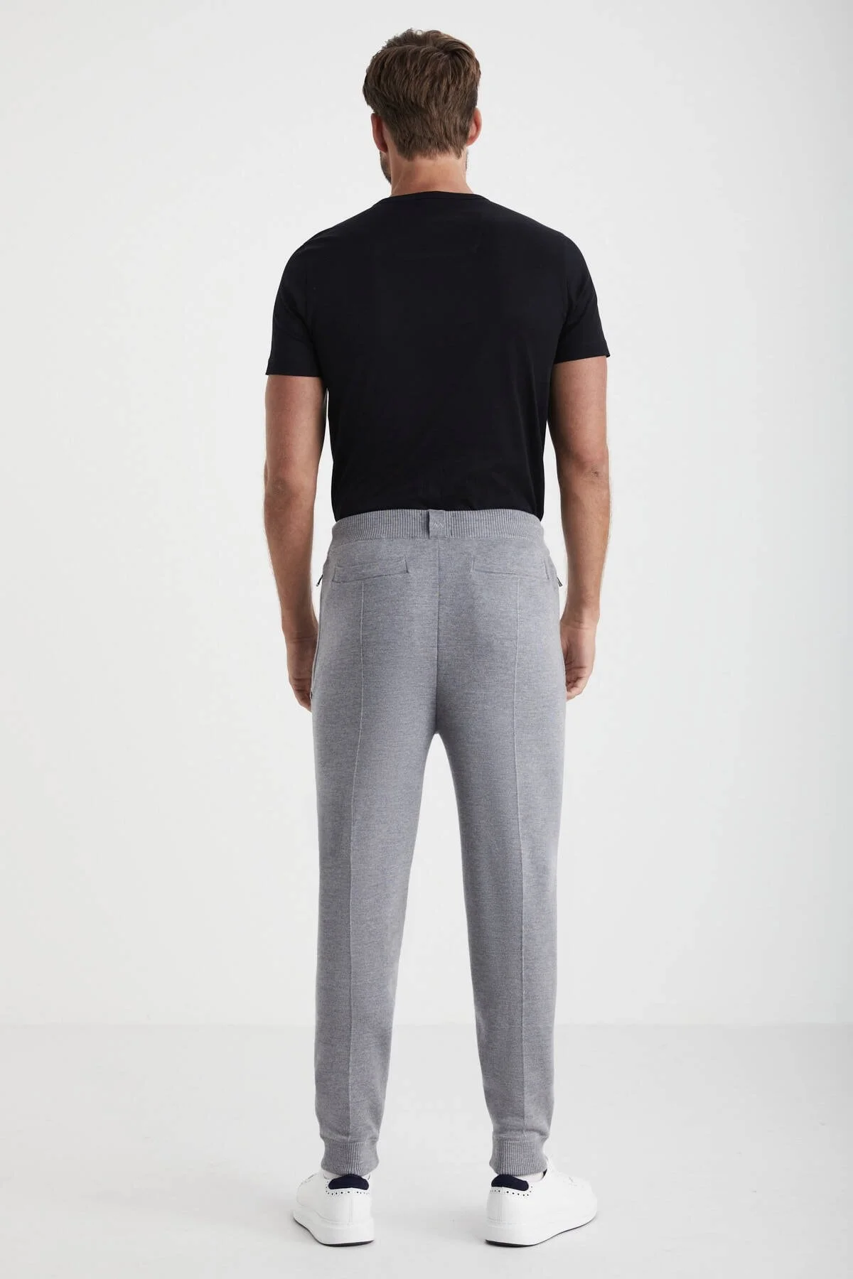 Hemington - Açık Gri Merino Yün Activewear Triko Pantolon (3)