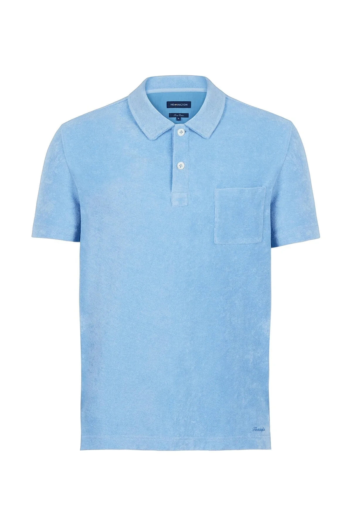 Hemington - Açık Mavi Havlu Kumaş Polo Yaka T-Shirt (7)