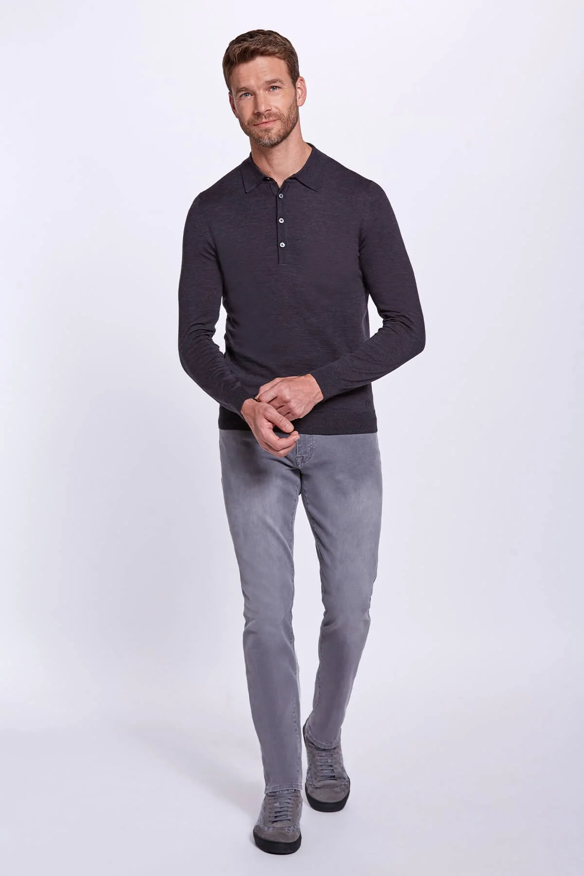 Hemington - Polo Yaka Antrasit Merino Yün Triko (2)