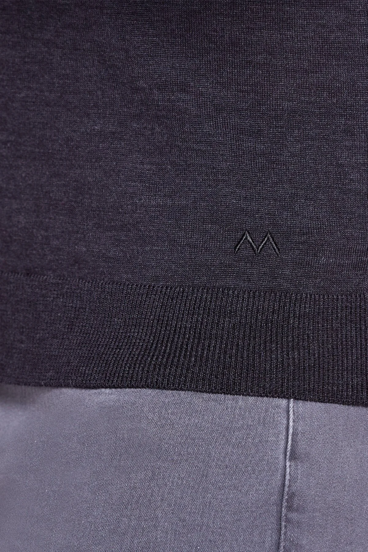 Hemington - Polo Yaka Antrasit Merino Yün Triko (7)