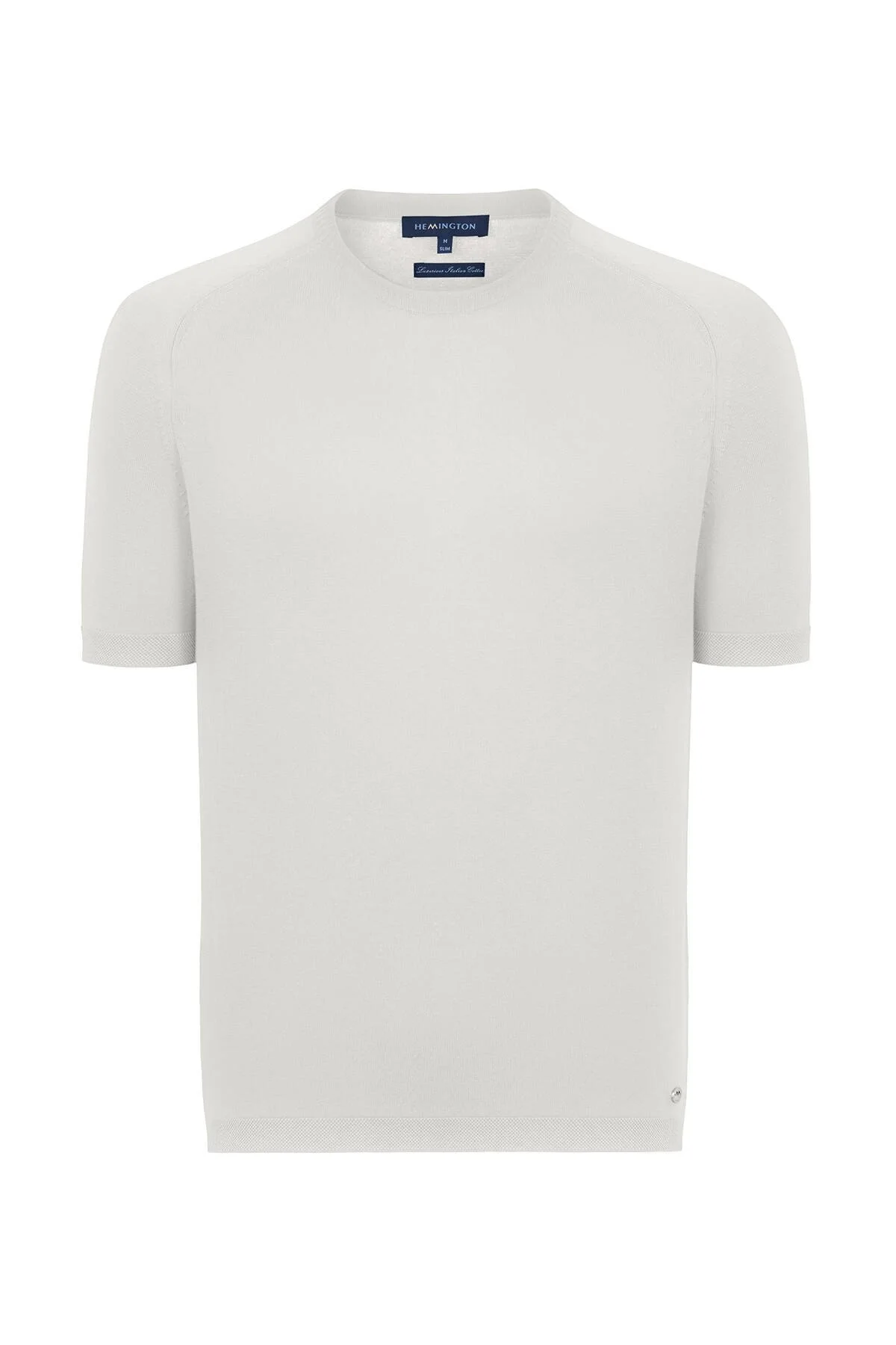 Hemington - Bisiklet Yaka Beyaz Giza Pamuk Triko T-Shirt (6)
