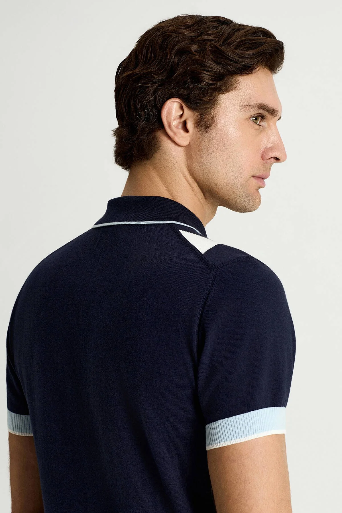 Hemington - Lacivert Beyaz Argyle Desen Triko Polo (5)