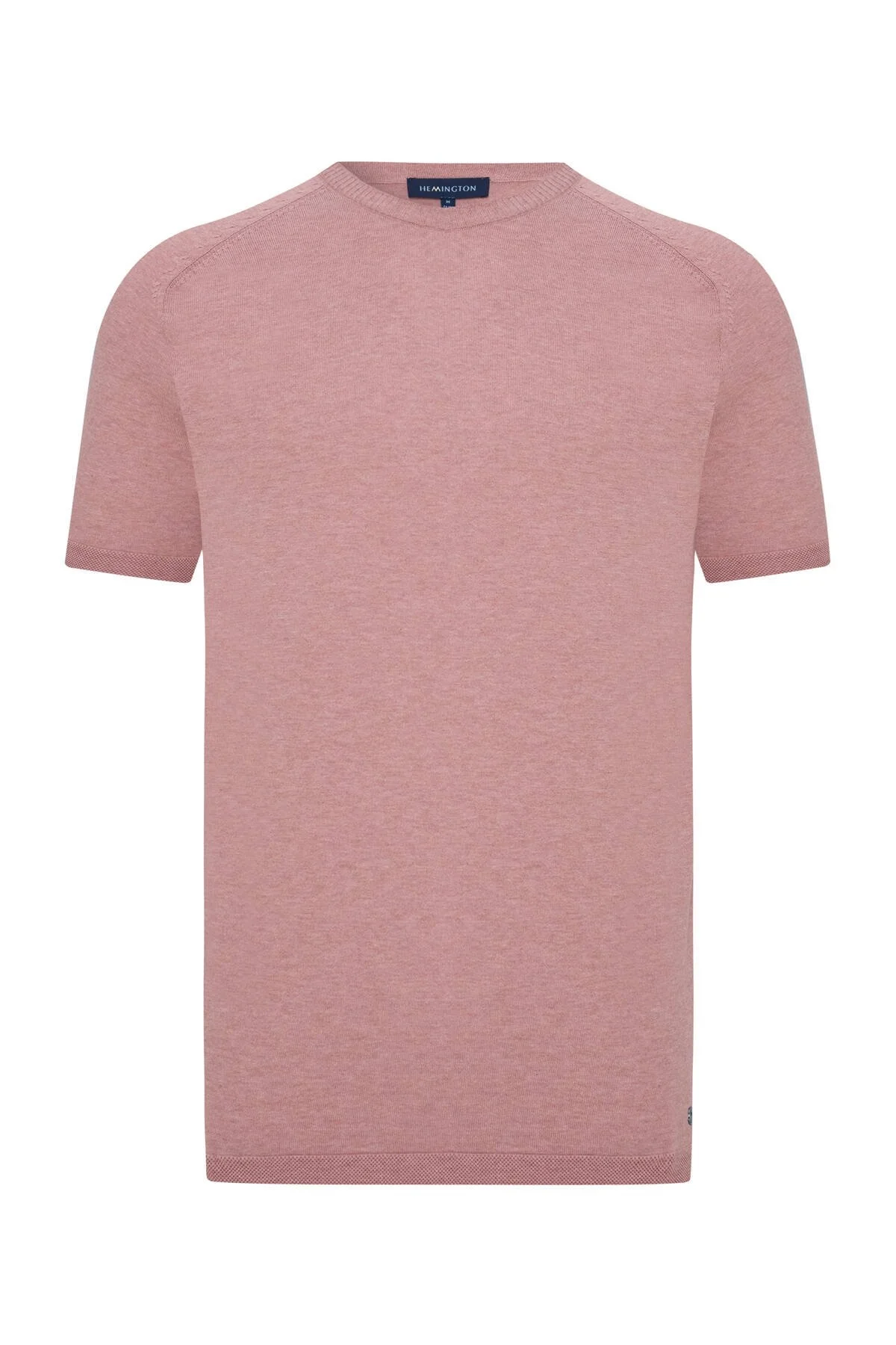 Hemington - Bisiklet Yaka Gül Kurusu Giza Pamuk Triko T-Shirt (8)