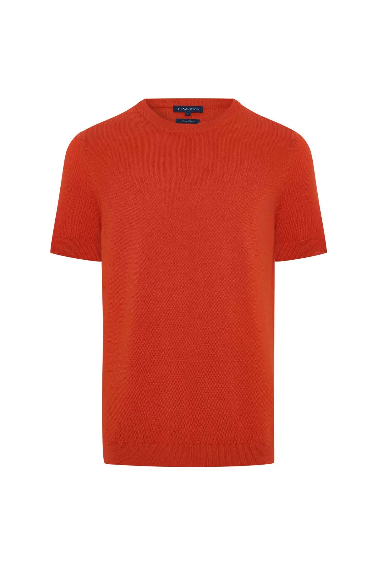 Hemington - Bisiklet Yaka Saf Pamuk Kırmızı Triko T-Shirt (6)