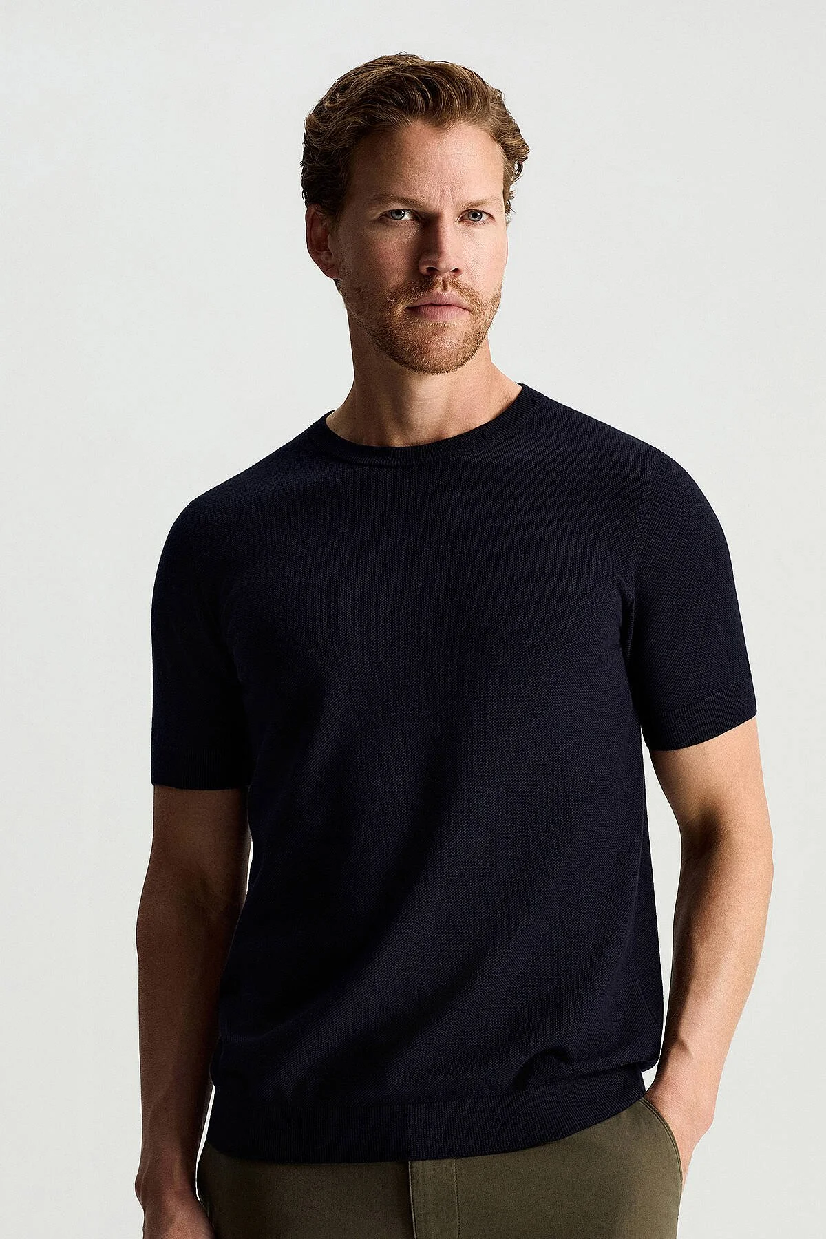 Hemington - Bisiklet Yaka Saf Pamuk Lacivert Triko T-Shirt (1)