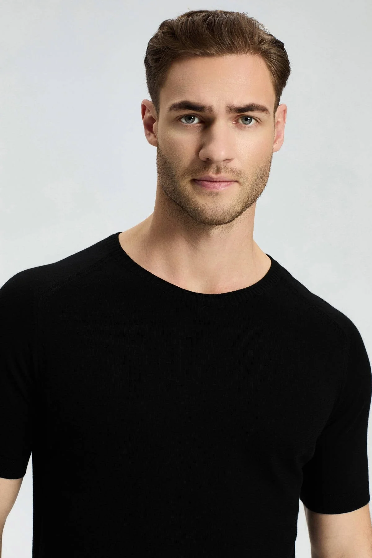 Hemington - Bisiklet Yaka Siyah Giza Pamuk Triko T-Shirt (3)
