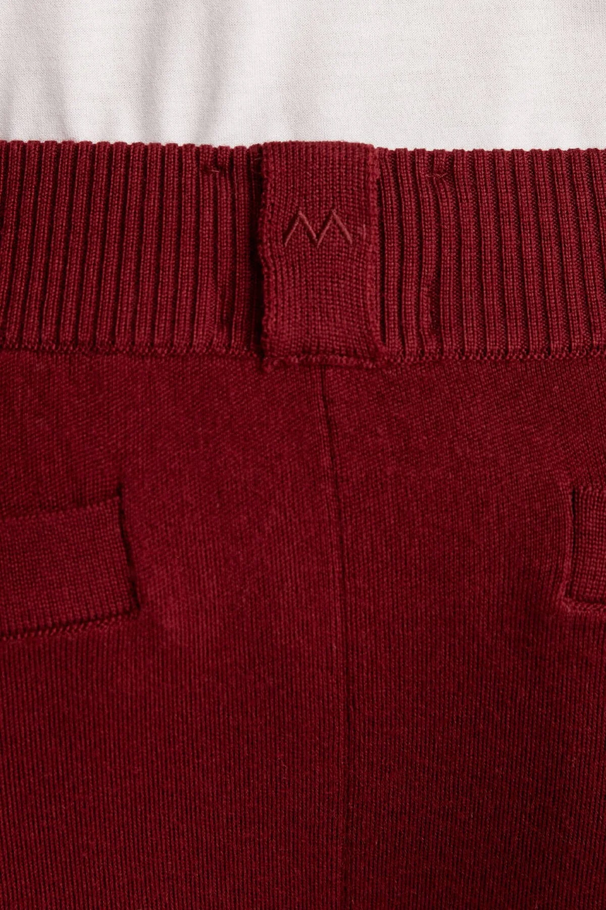 Hemington - Bordo Merino Yün Activewear Triko Pantolon (6)