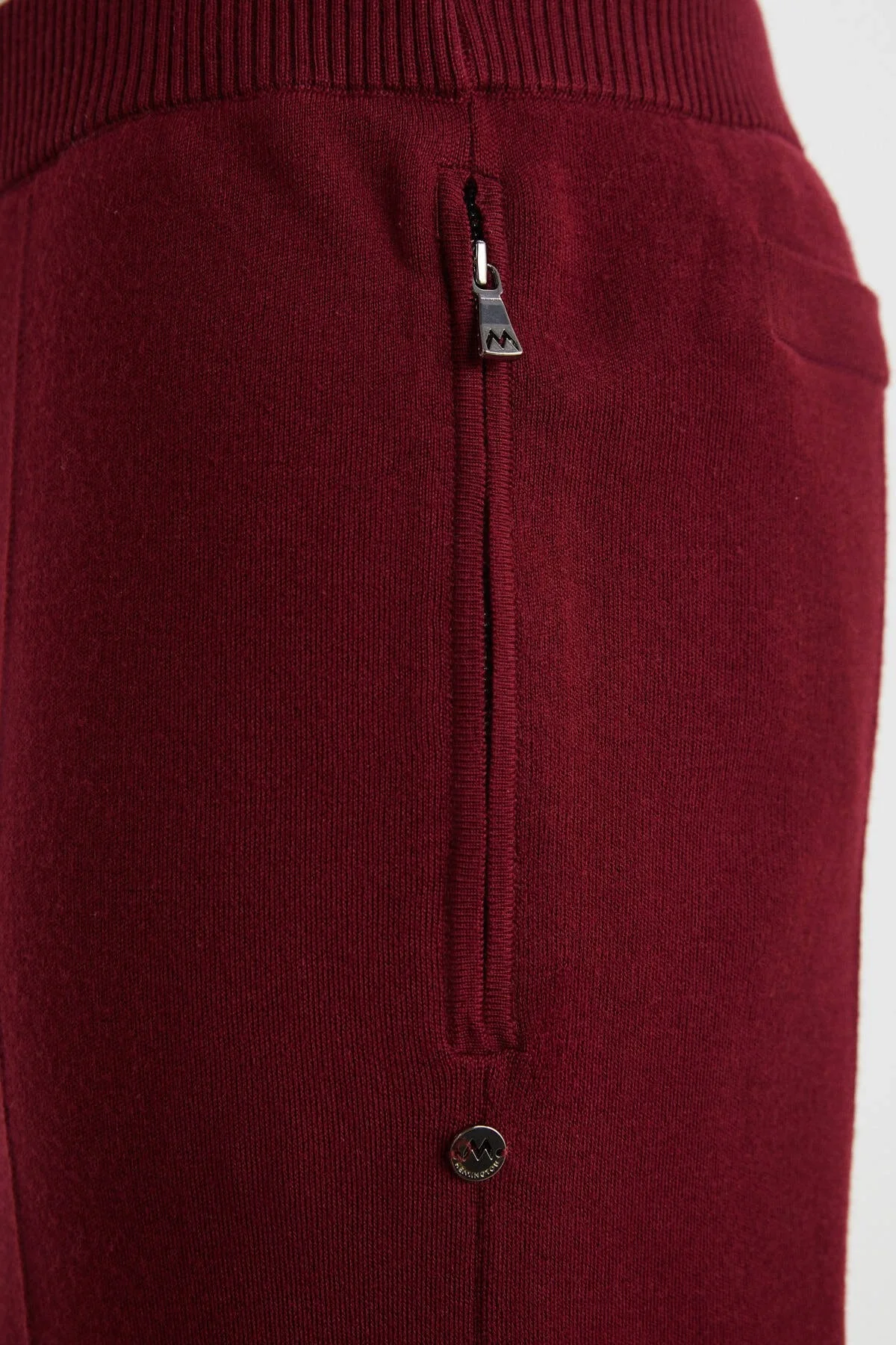 Hemington - Bordo Merino Yün Activewear Triko Pantolon (8)