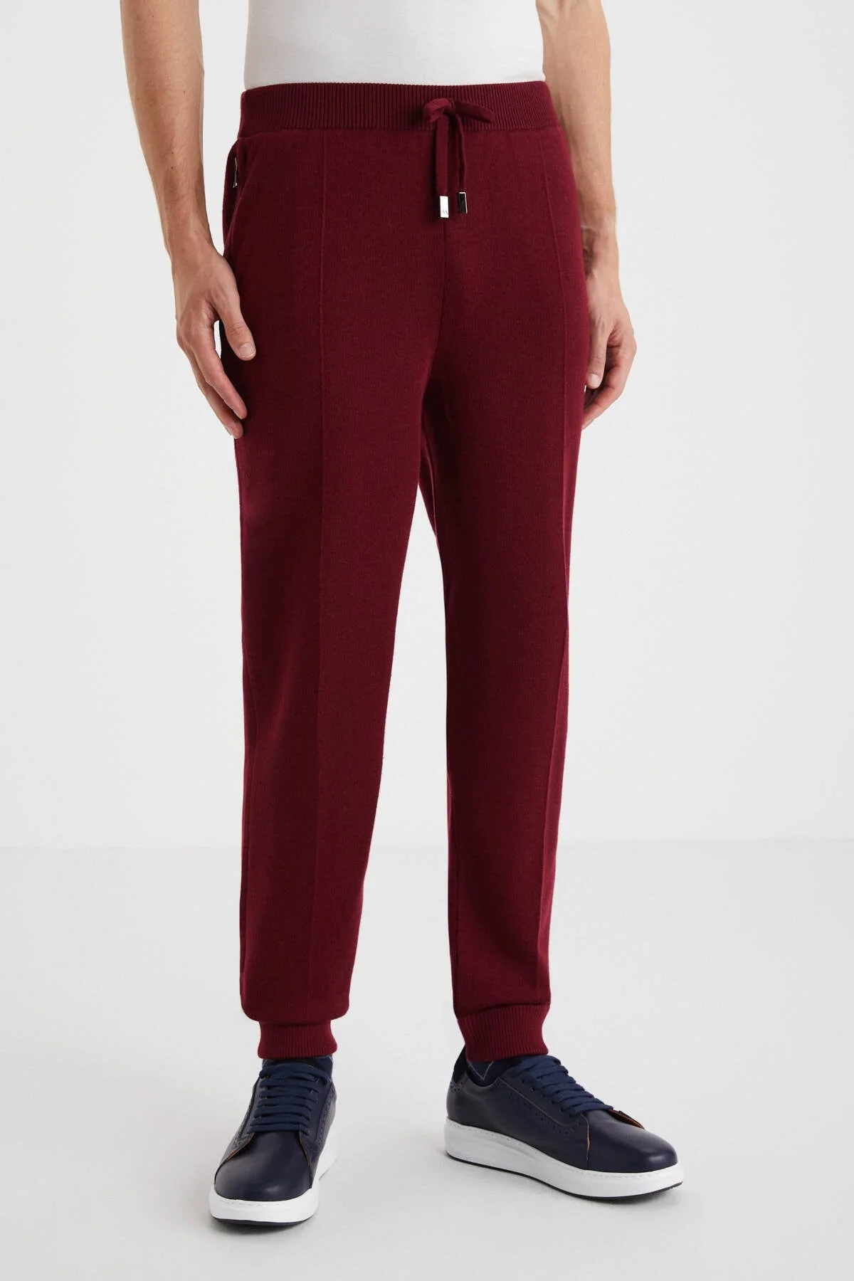 Hemington - Bordo Merino Yün Activewear Triko Pantolon (2)