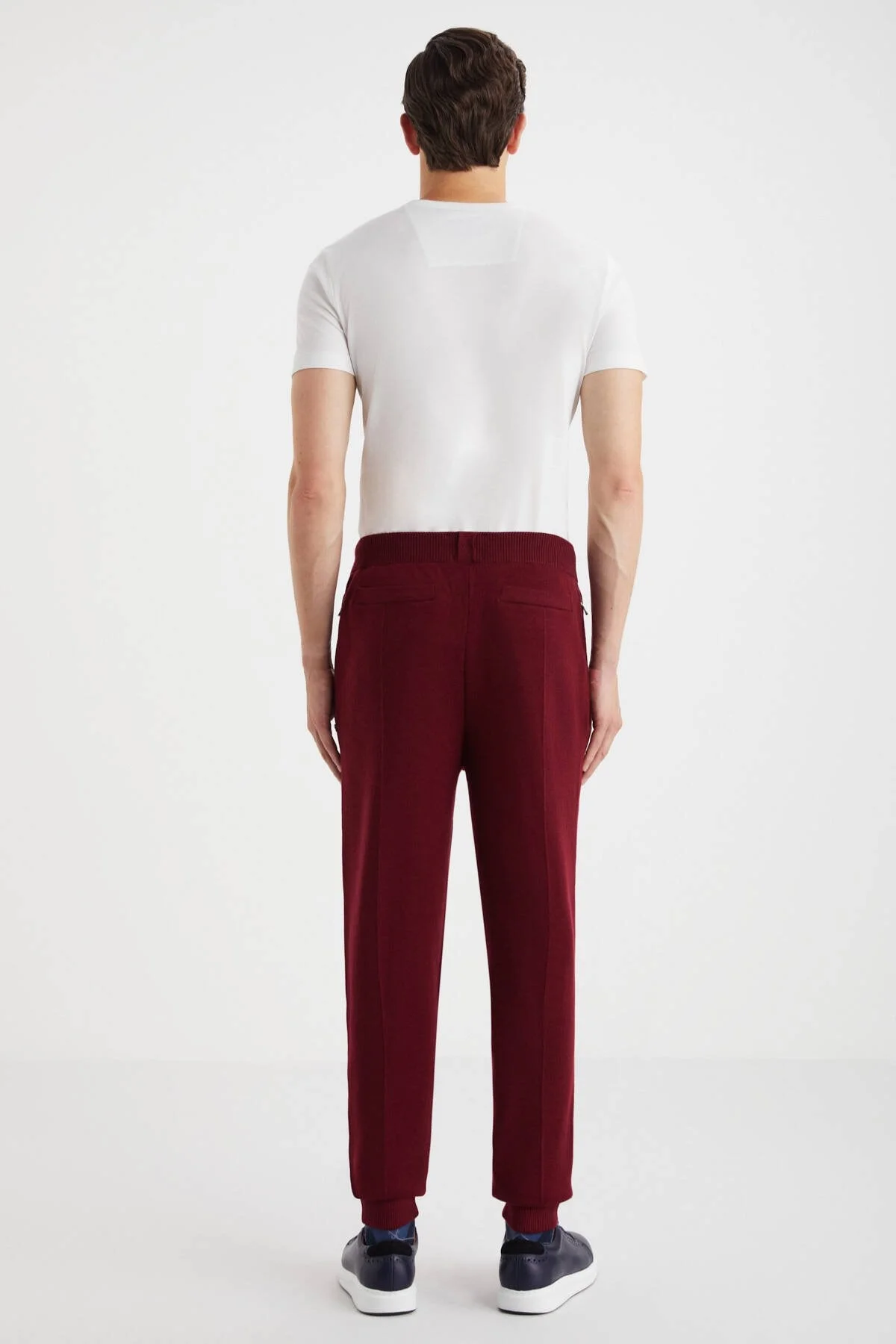 Hemington - Bordo Merino Yün Activewear Triko Pantolon (5)