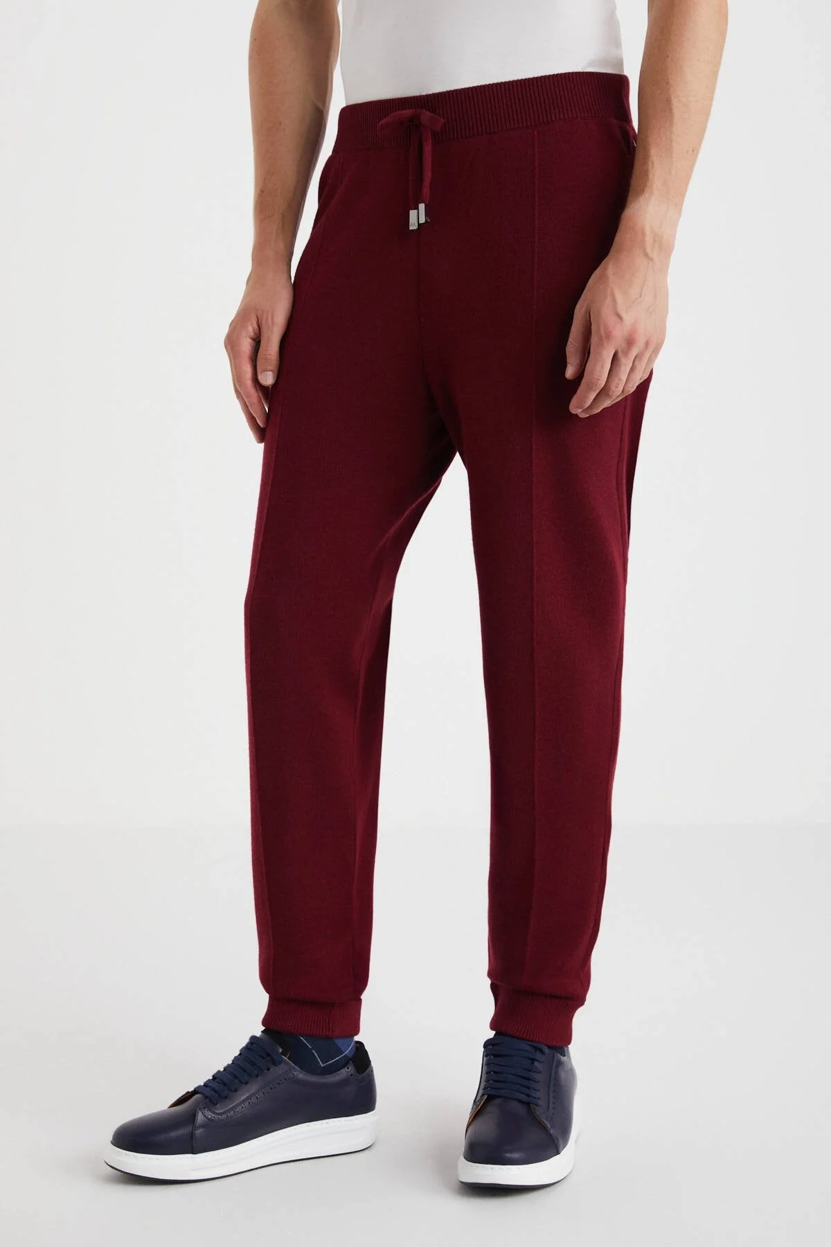 Hemington - Bordo Merino Yün Activewear Triko Pantolon (1)