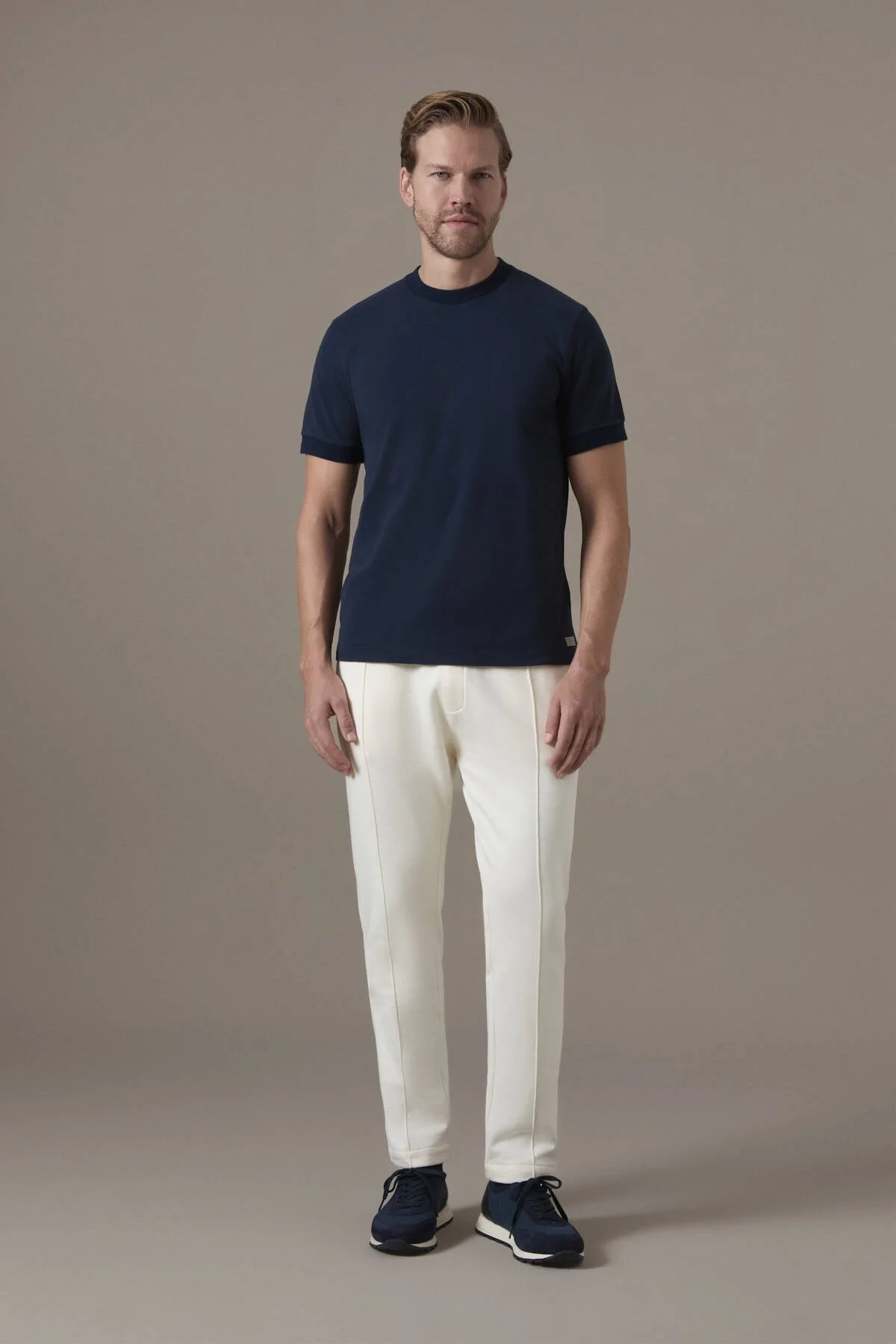 Hemington - Brushed Pamuk Rahat Kesim Bisiklet Yaka Lacivert T-Shirt (2)