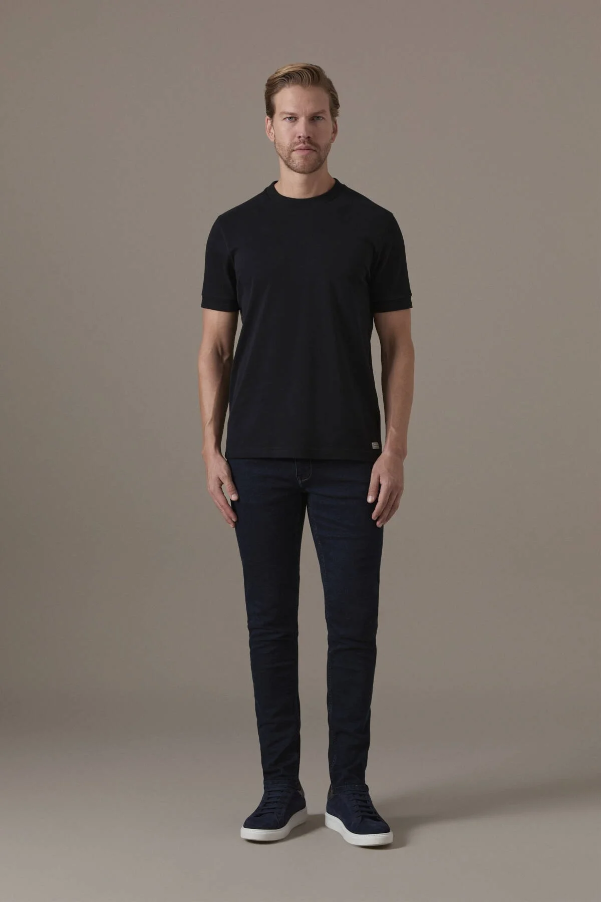 Hemington - Brushed Pamuk Rahat Kesim Bisiklet Yaka Siyah T-Shirt (2)