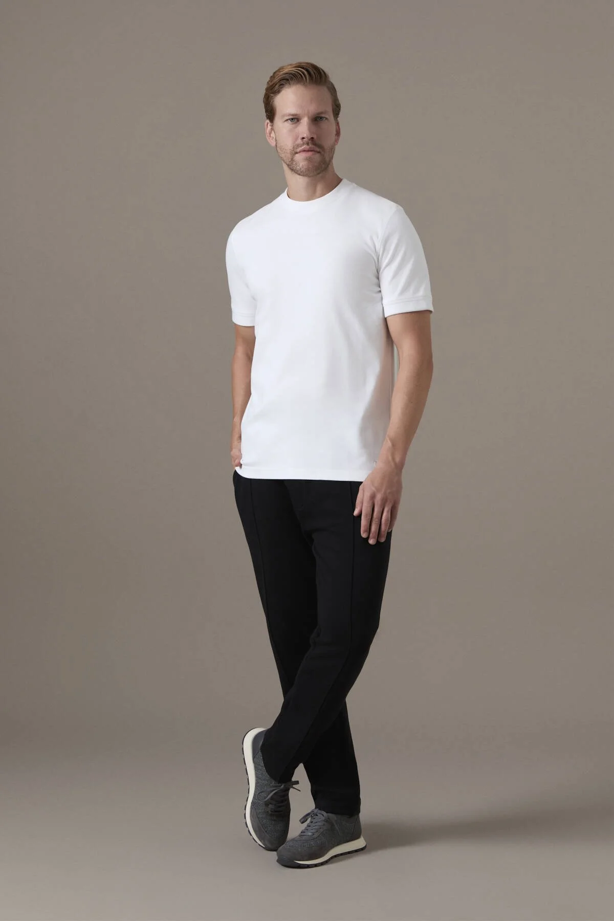 Hemington - Brushed Pamuk Rahat Kesim Bisiklet Yaka Beyaz T-Shirt (2)