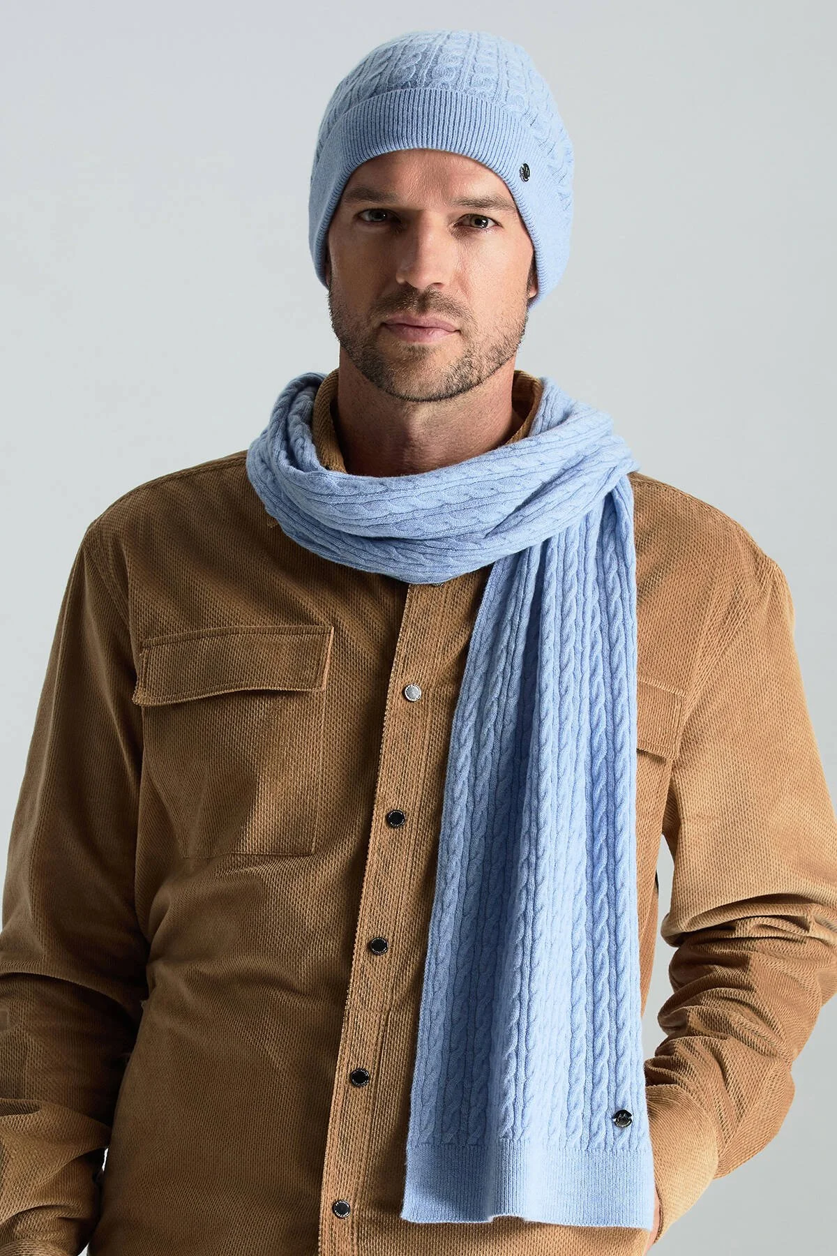 Hemington - Lambswool Yün Buz Mavisi Bere (3)