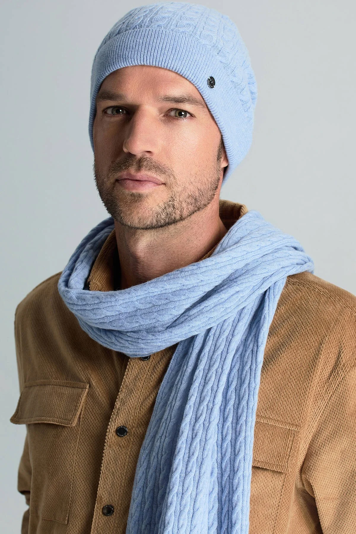 Hemington - Lambswool Yün Buz Mavisi Bere (2)