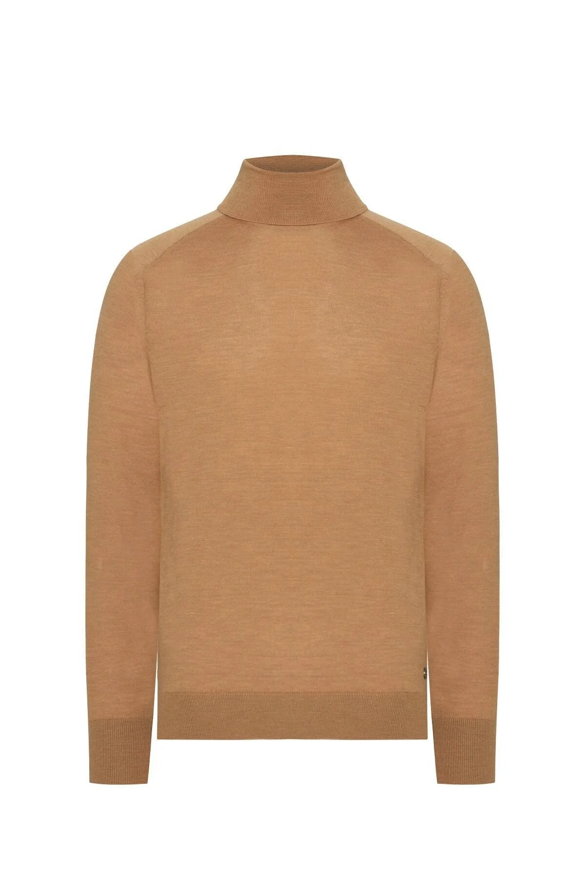 Hemington - Camel Boğazlı Slim Fit Merino Yün Triko (7)