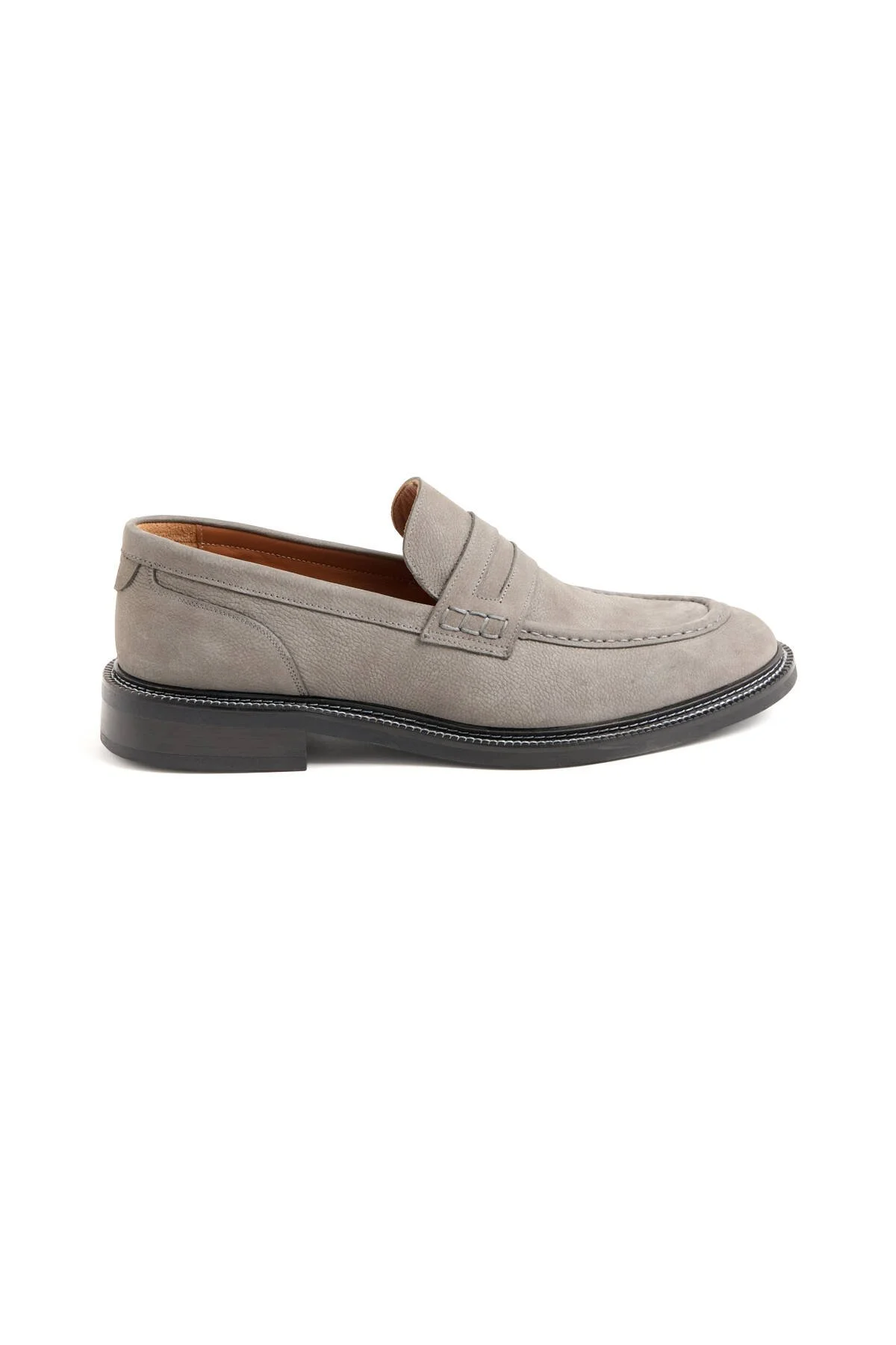 Hemington - Dikiş Detaylı Gri Loafer (1)