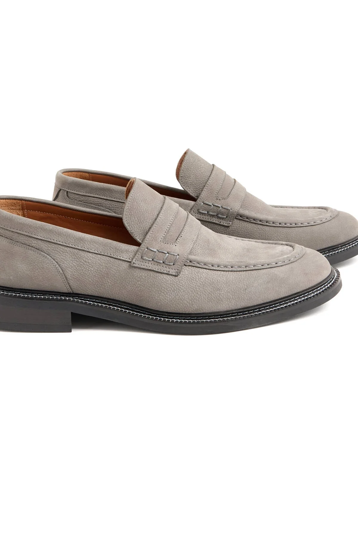 Hemington - Dikiş Detaylı Gri Loafer (3)