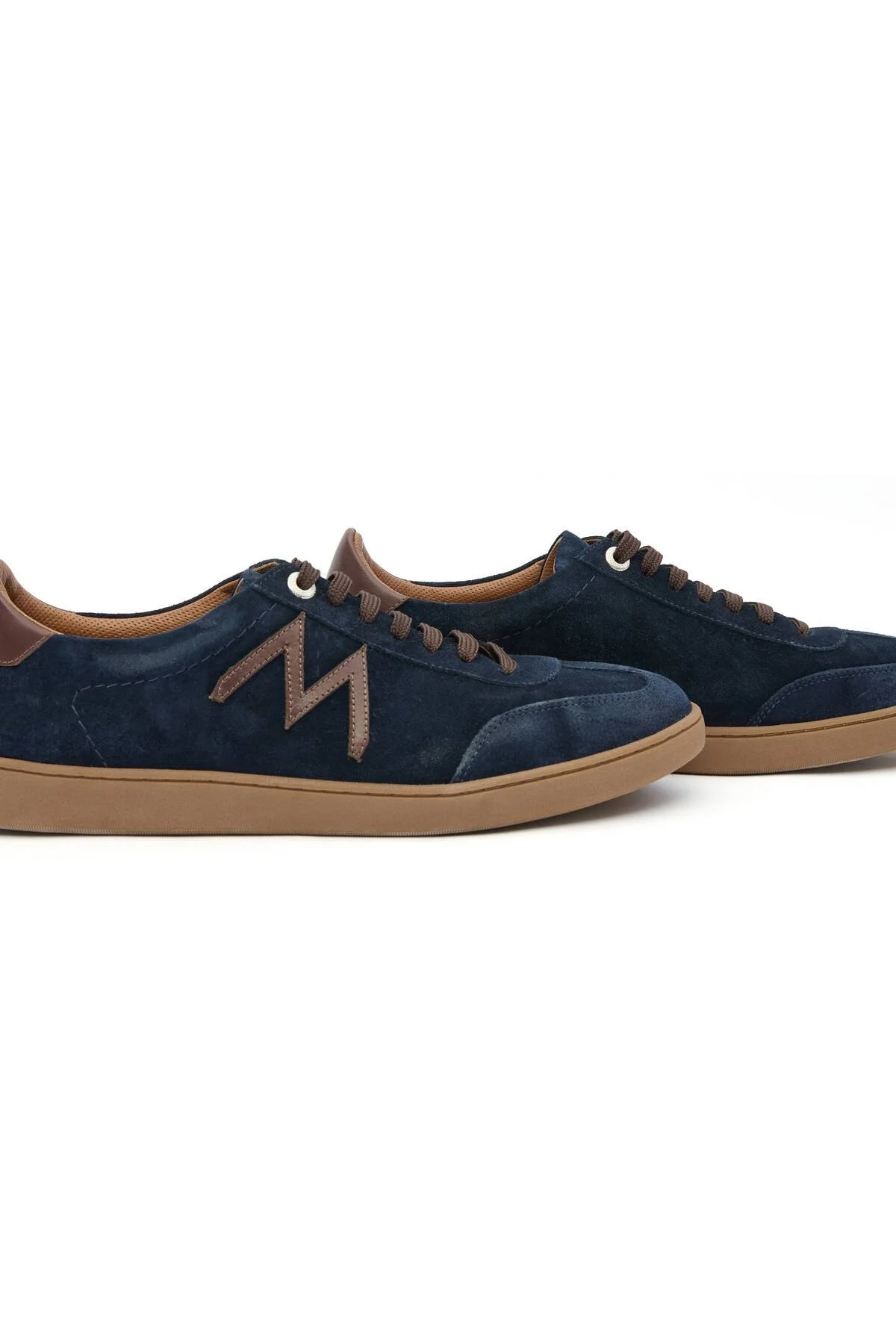Hemington - El Yapımı Süet Deri M Logo Detaylı Lacivert Sneaker (3)