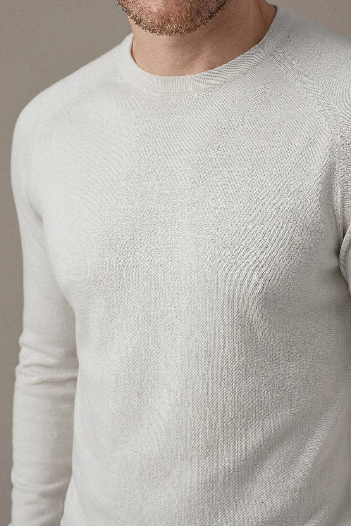 Hemington - Extrafine Merino Bisiklet Yaka Beyaz Triko (3)