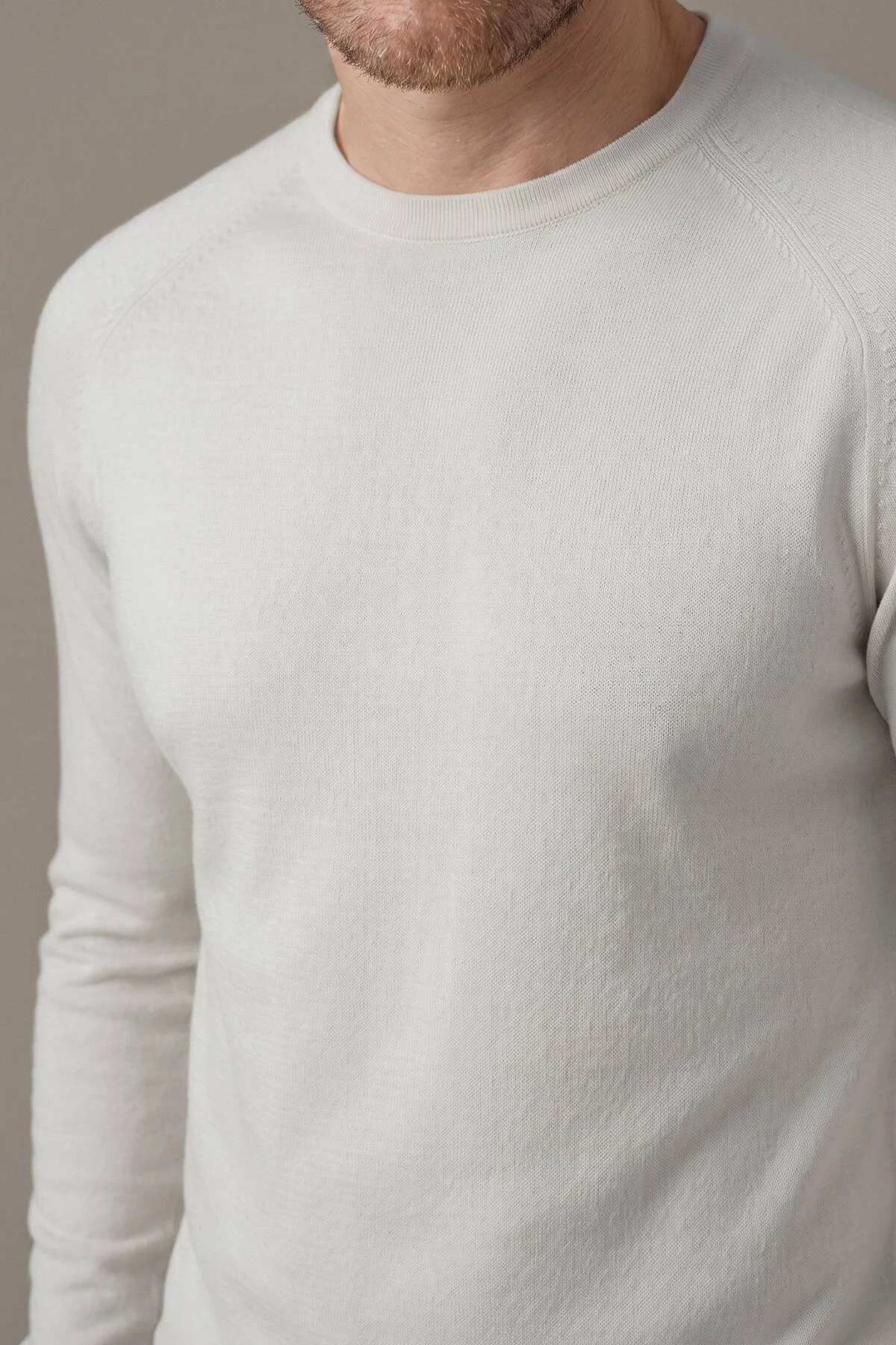 Hemington - Extrafine Merino Bisiklet Yaka Beyaz Triko (3)