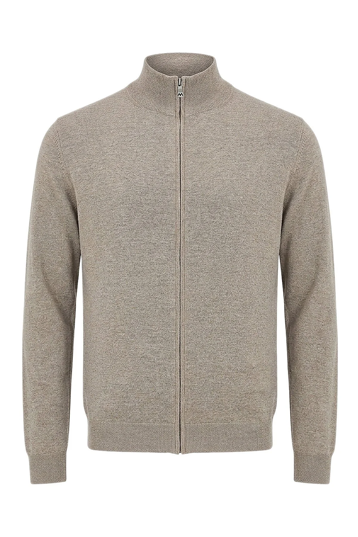 Hemington - Extrafine Merino Fermuarlı Vizon Rengi Triko Hırka (6)