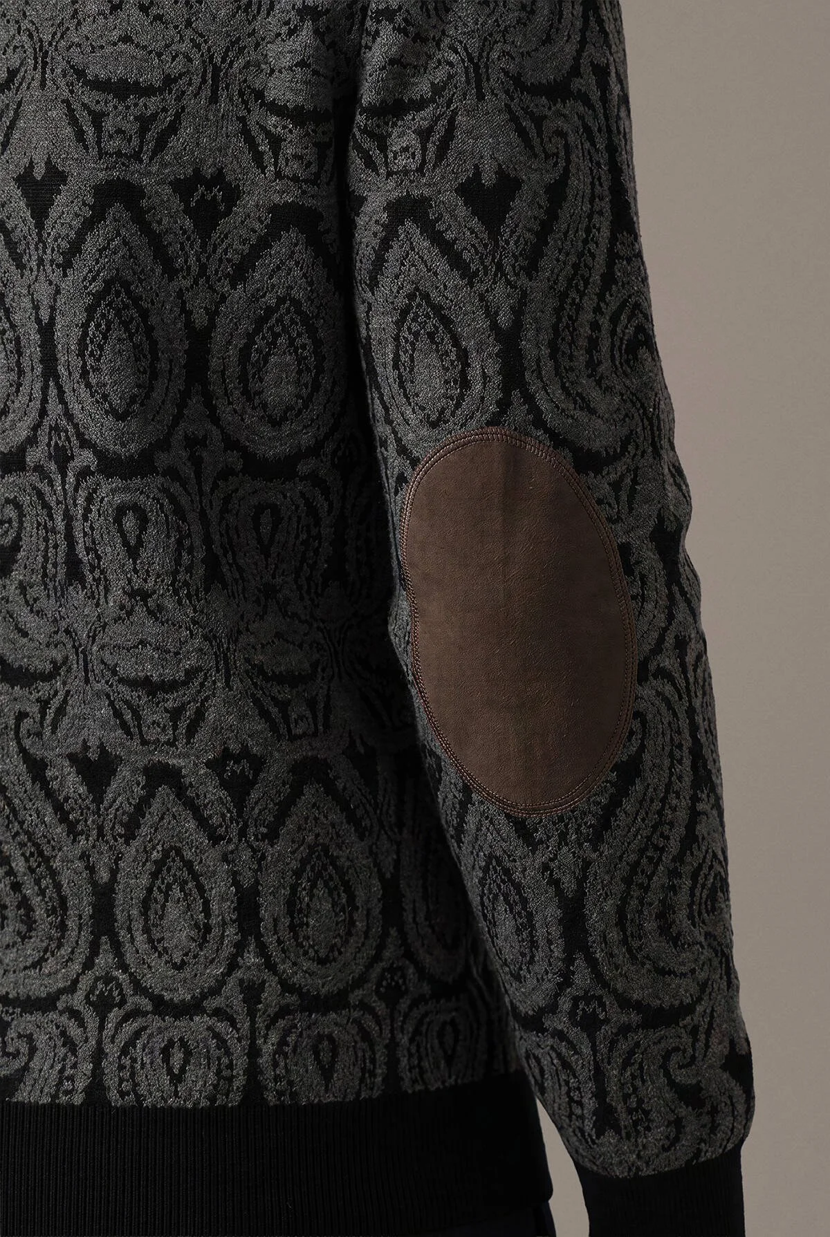Hemington - Extrafine Merino Paisley Desen Siyah Polo Triko (4)