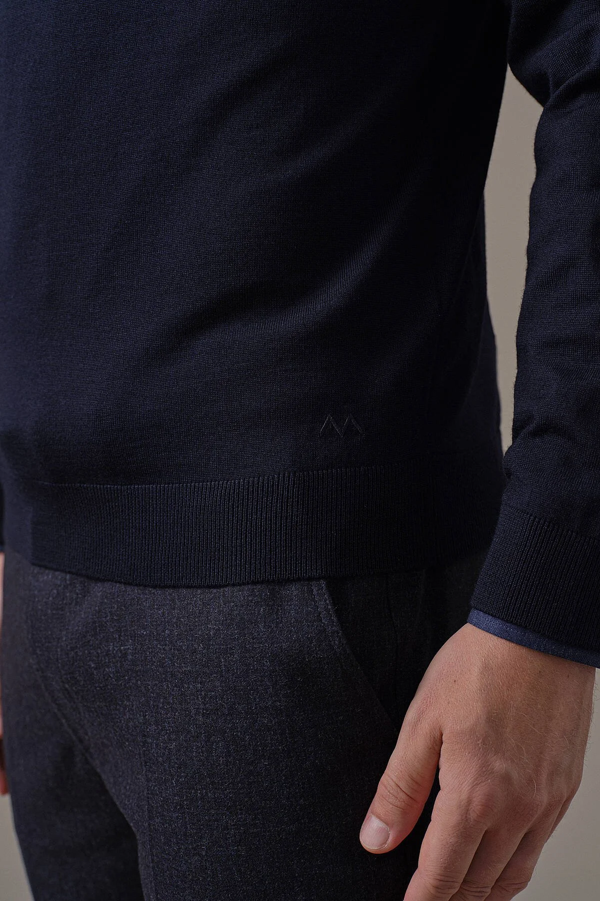Hemington - Extrafine Merino Polo Yaka Lacivert Triko (4)