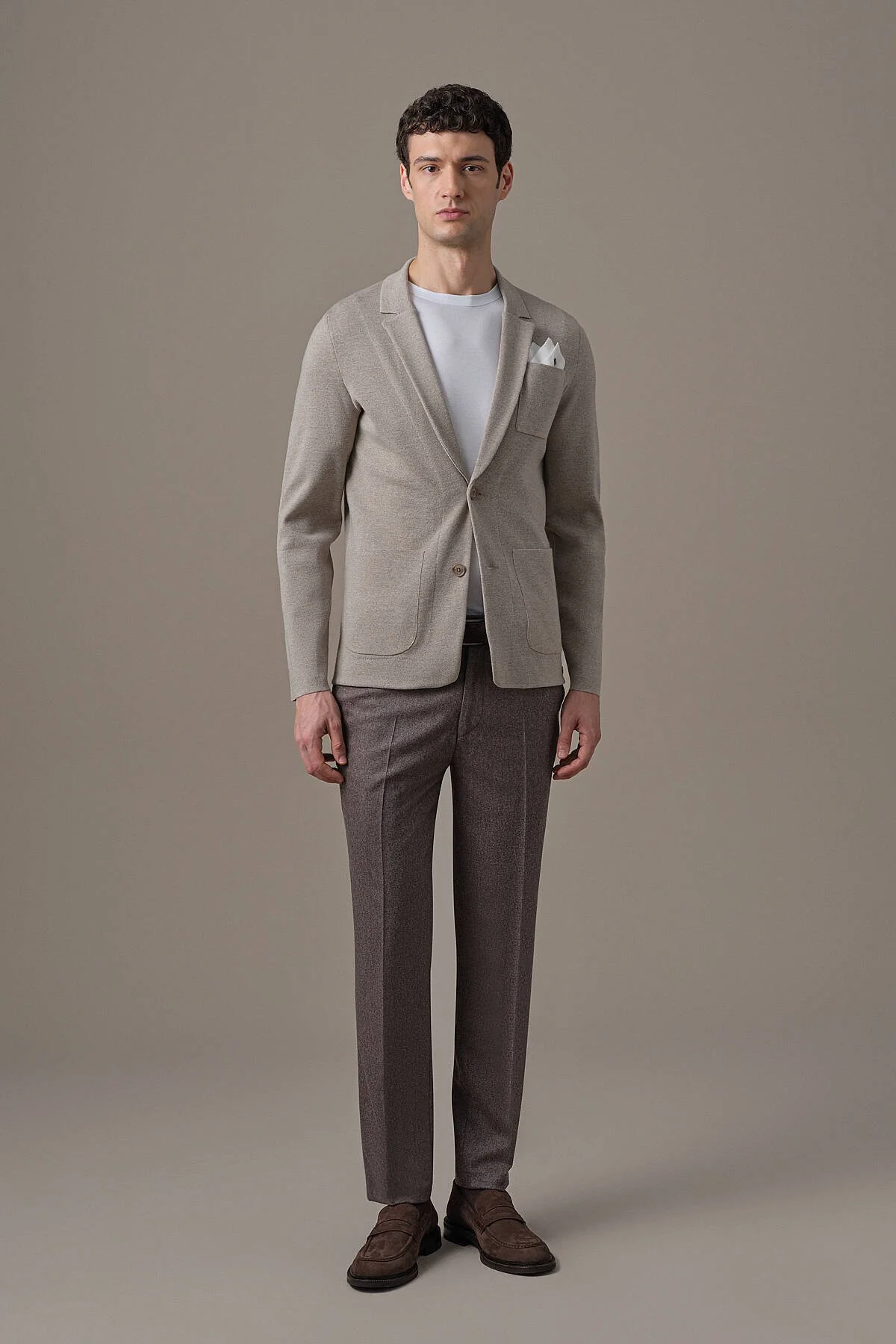 Hemington - Extrafine Merino Vizon Rengi Triko Blazer Ceket (3)