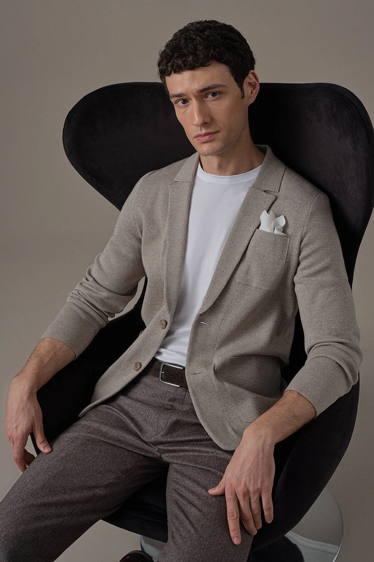 Hemington - Extrafine Merino Vizon Rengi Triko Blazer Ceket (1)