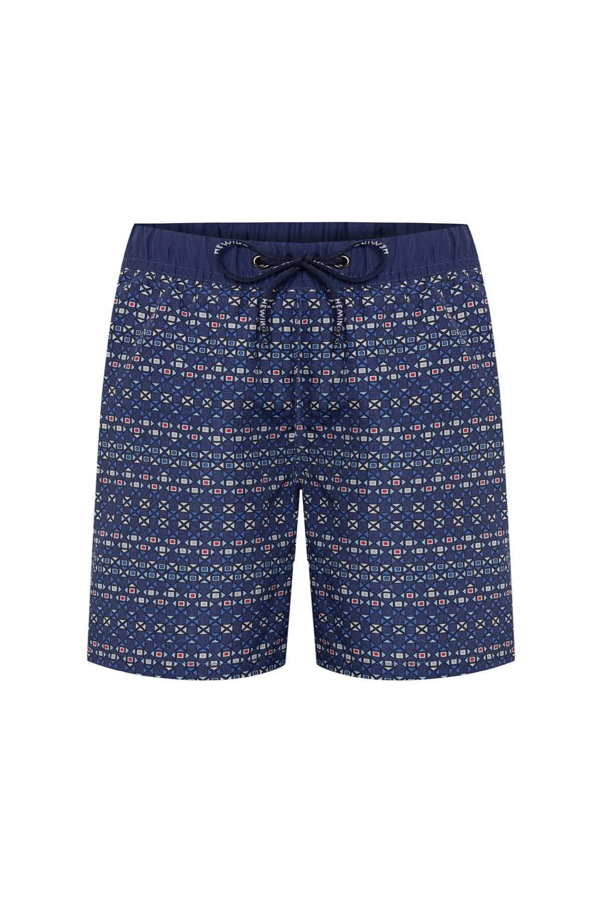 Hemington - Geometrik Desen Lacivert Quick Dry Çocuk Mayo (6)