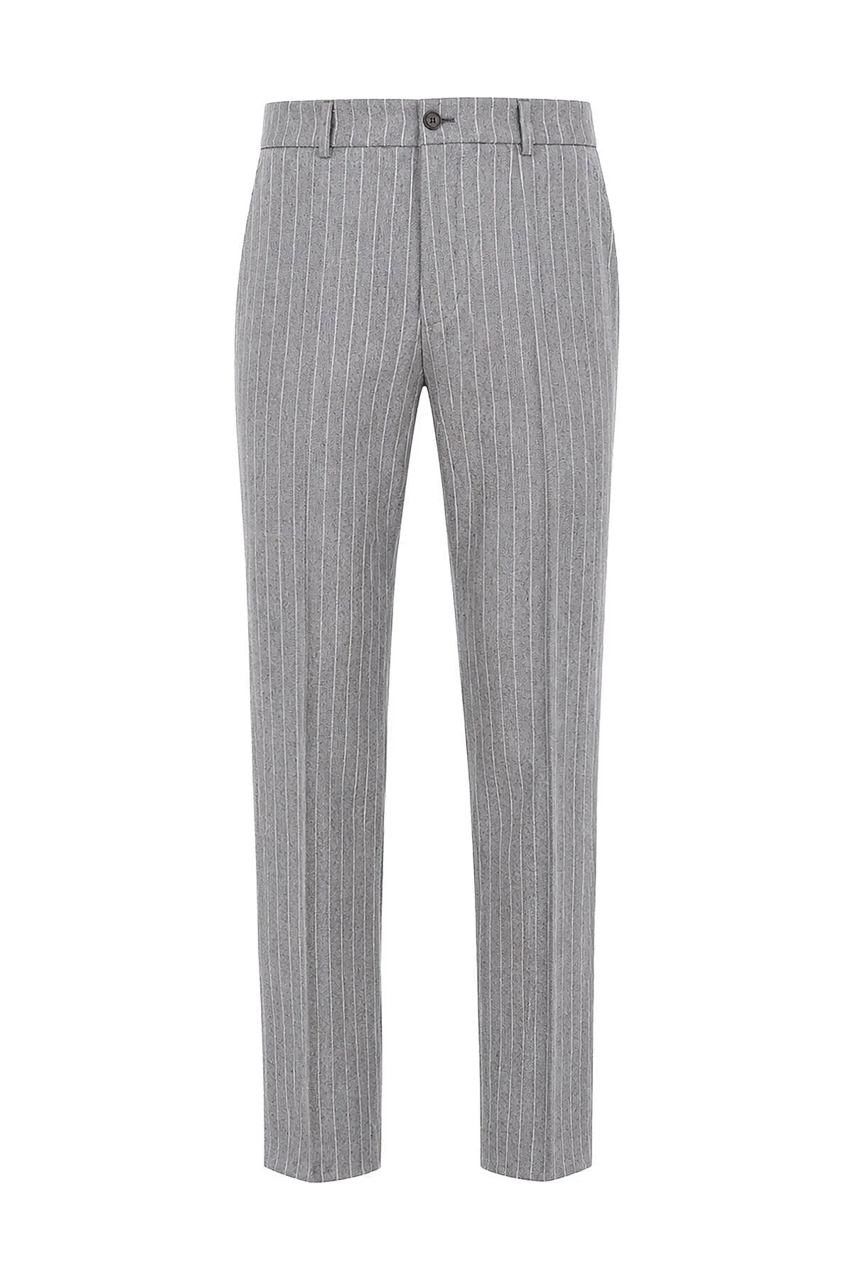 Hemington - Gri Beyaz Chalkstripe Desen Flanel Pantolon (5)