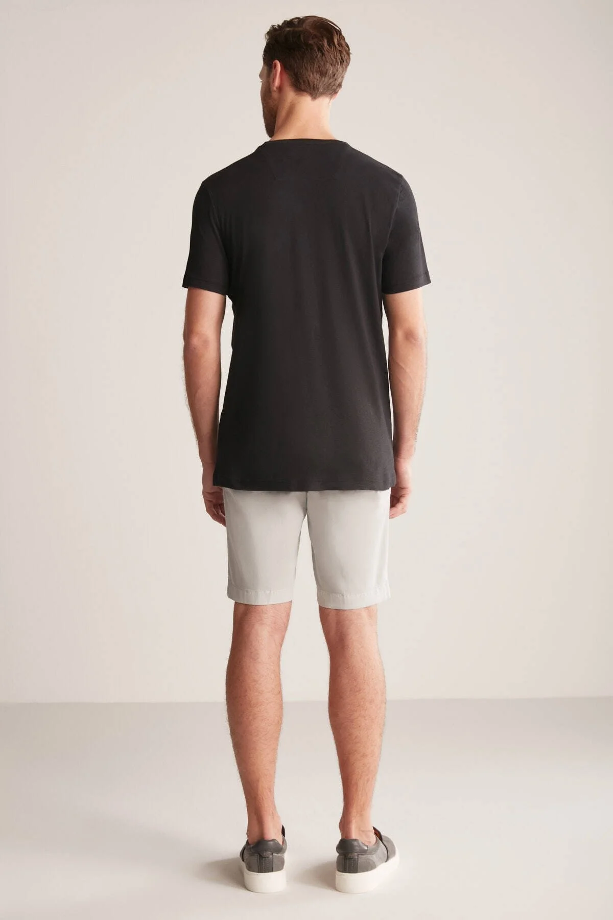 Hemington - Hemington Baskılı Keten Pamuk Karışım Siyah T-Shirt (6)