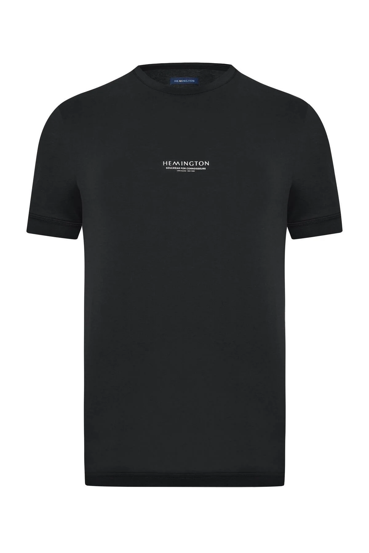 Hemington - Hemington Baskılı Merserize Pamuk Siyah Bisiklet Yaka T-Shirt (7)