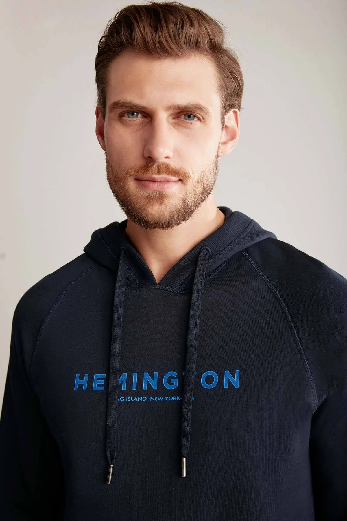 Hemington - Hemington Logolu Kapüşonlu Lacivert Hoody (1)