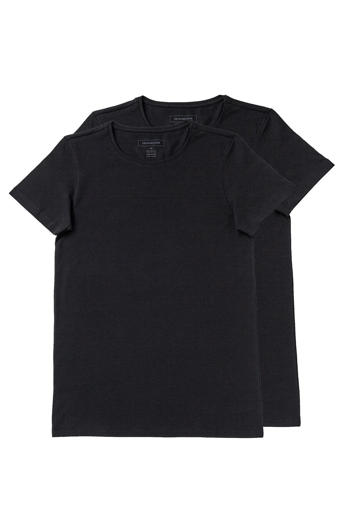 Hemington - İkili Siyah İç Giyim T-Shirt Seti (3)
