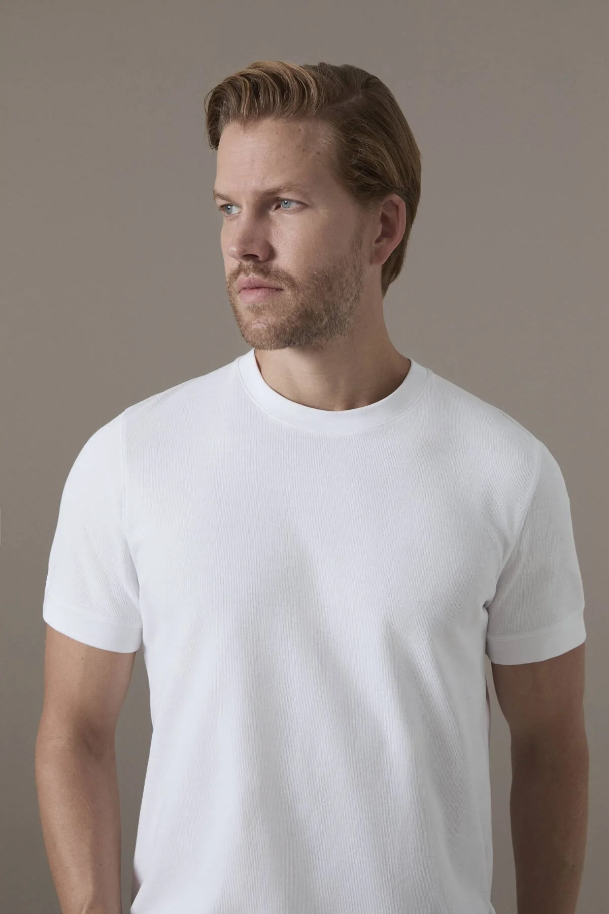 Hemington - İnterlok Örgü Bisiklet Yaka Beyaz T-Shirt (2)