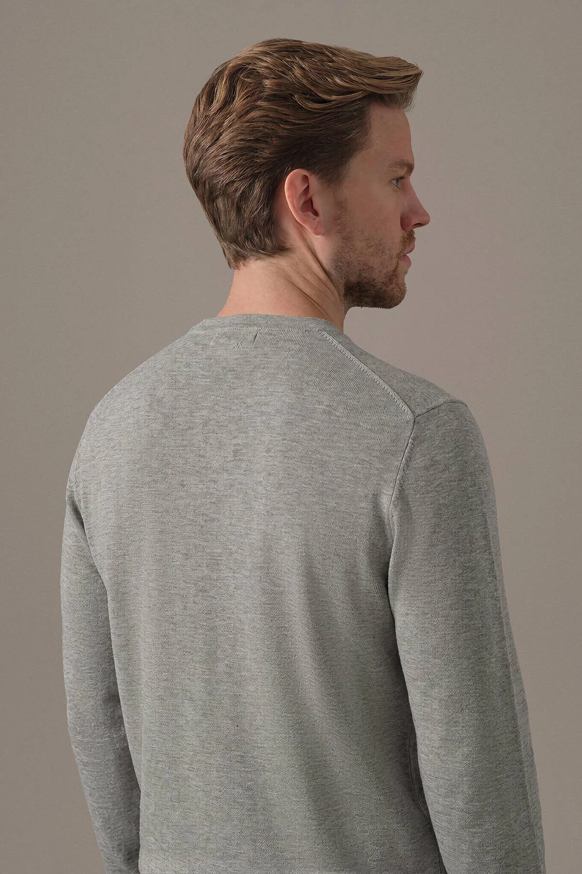 Hemington - İnterlok Örgü Bisiklet Yaka Gri Sweatshirt (4)