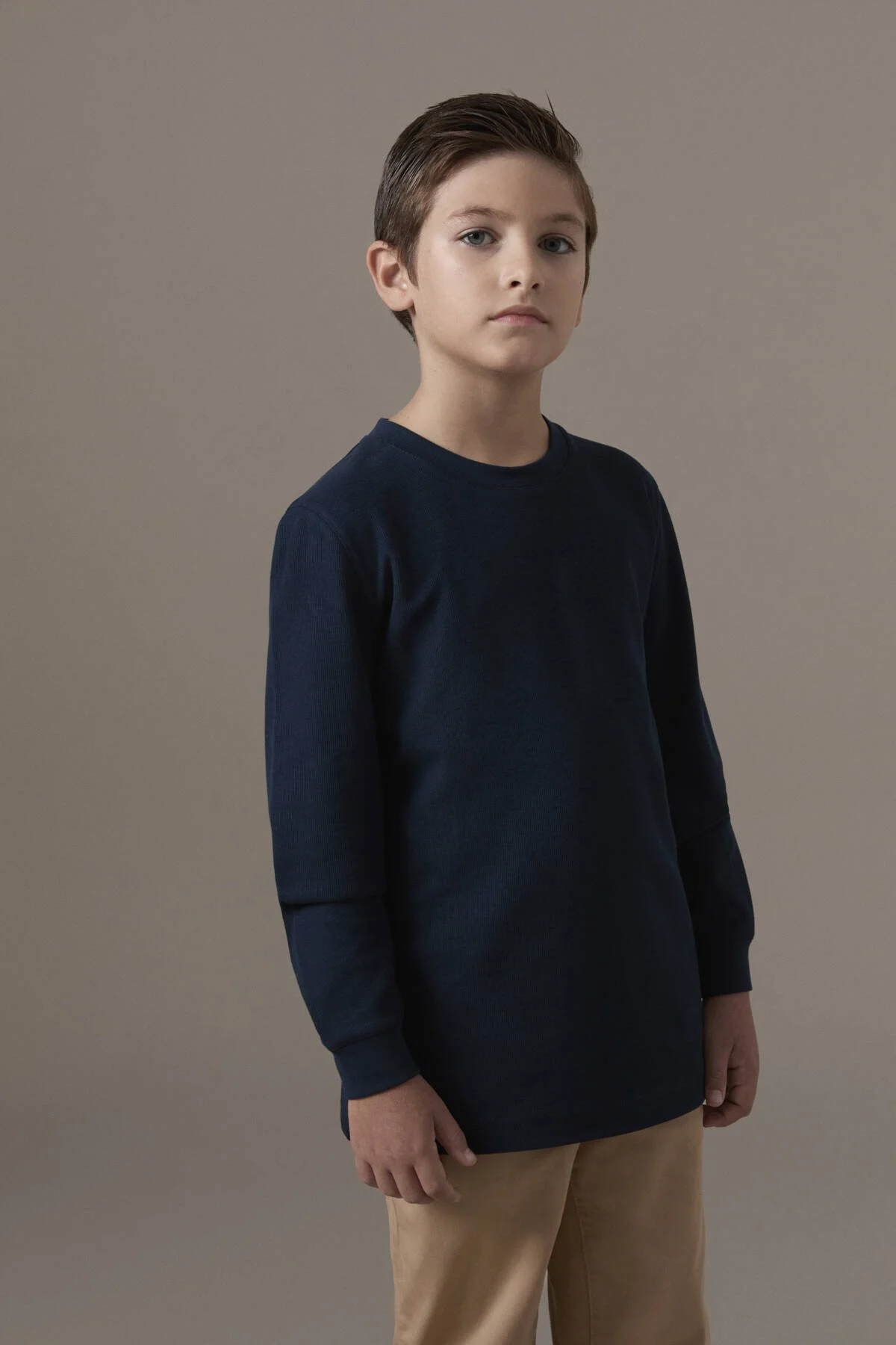 Hemington - İnterlok Örgü Bisiklet Yaka Lacivert Çocuk Sweatshirt (1)