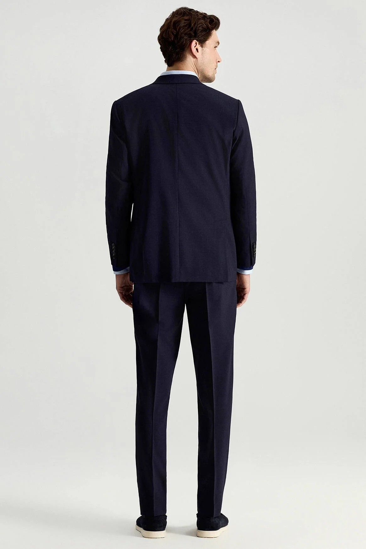 Hemington - İtalyan Keten-Yün Lacivert Yazlık Blazer Ceket (6)