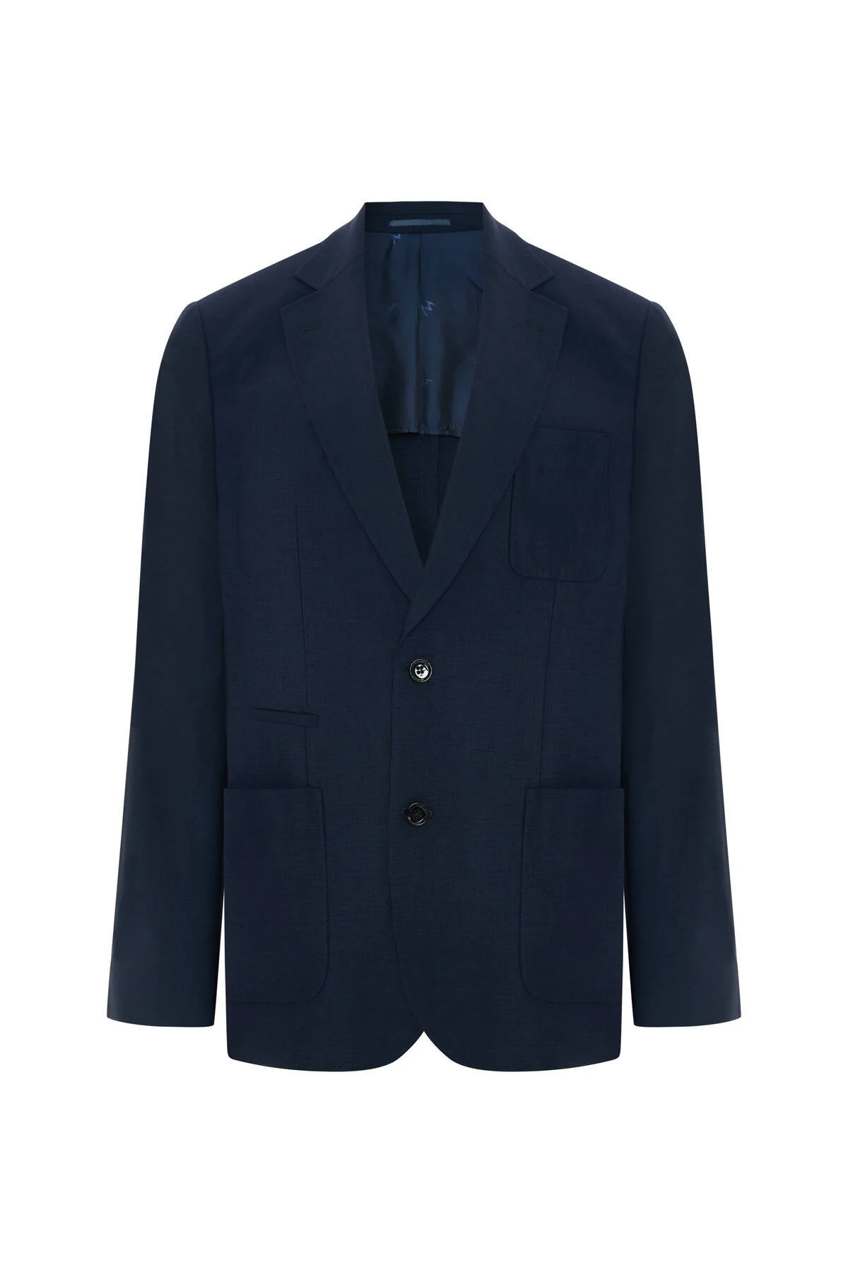 Hemington - İtalyan Keten-Yün Lacivert Yazlık Blazer Ceket (7)