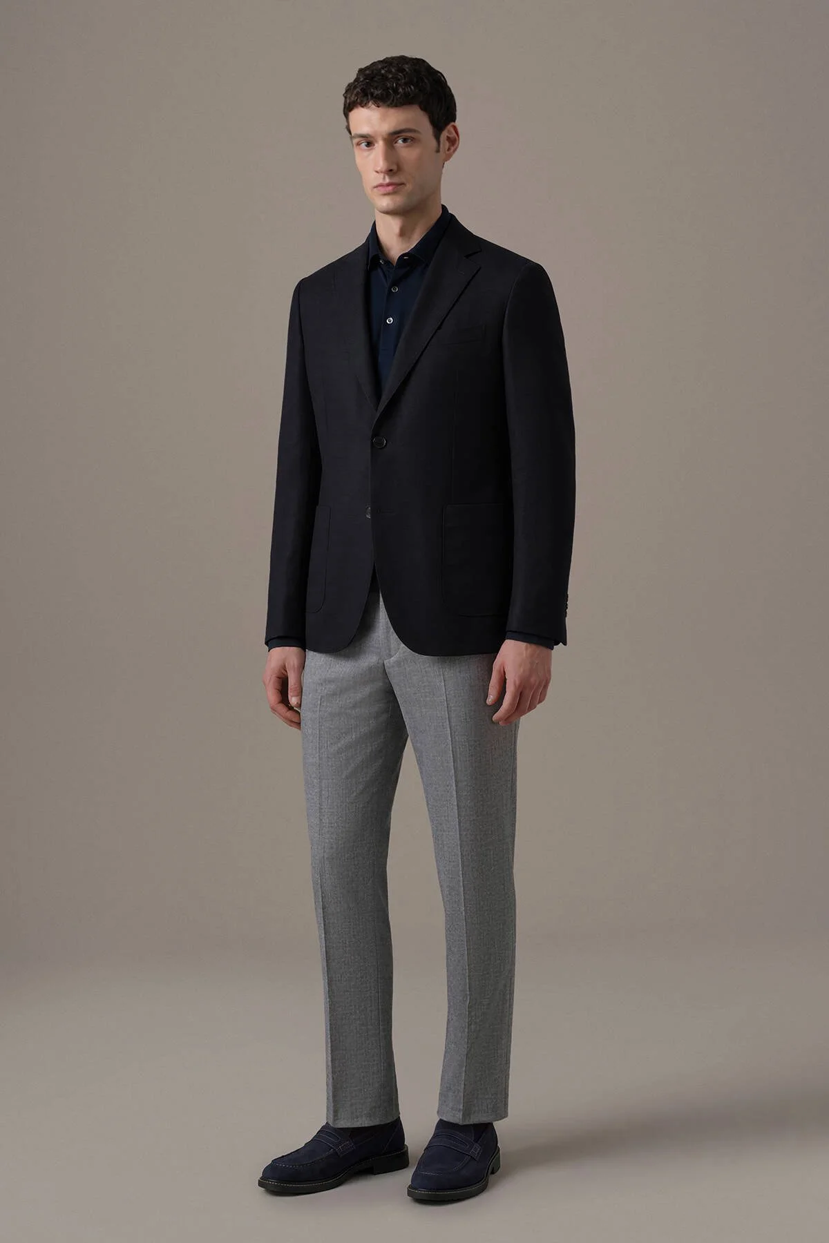 Hemington - İtalyan Yün Kaşmir Lacivert Blazer Ceket (2)