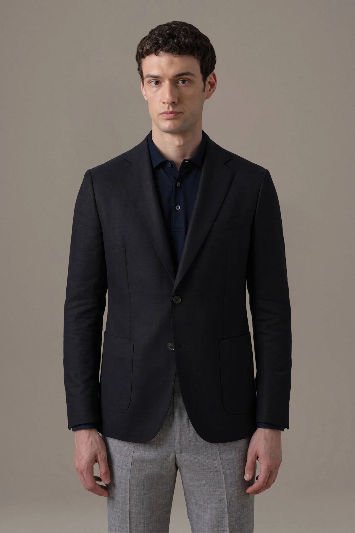 Hemington - İtalyan Yün Kaşmir Lacivert Blazer Ceket (1)