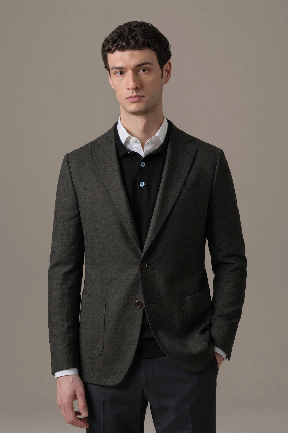 Hemington - İtalyan Yün Kaşmir Siyah Blazer Ceket (1)
