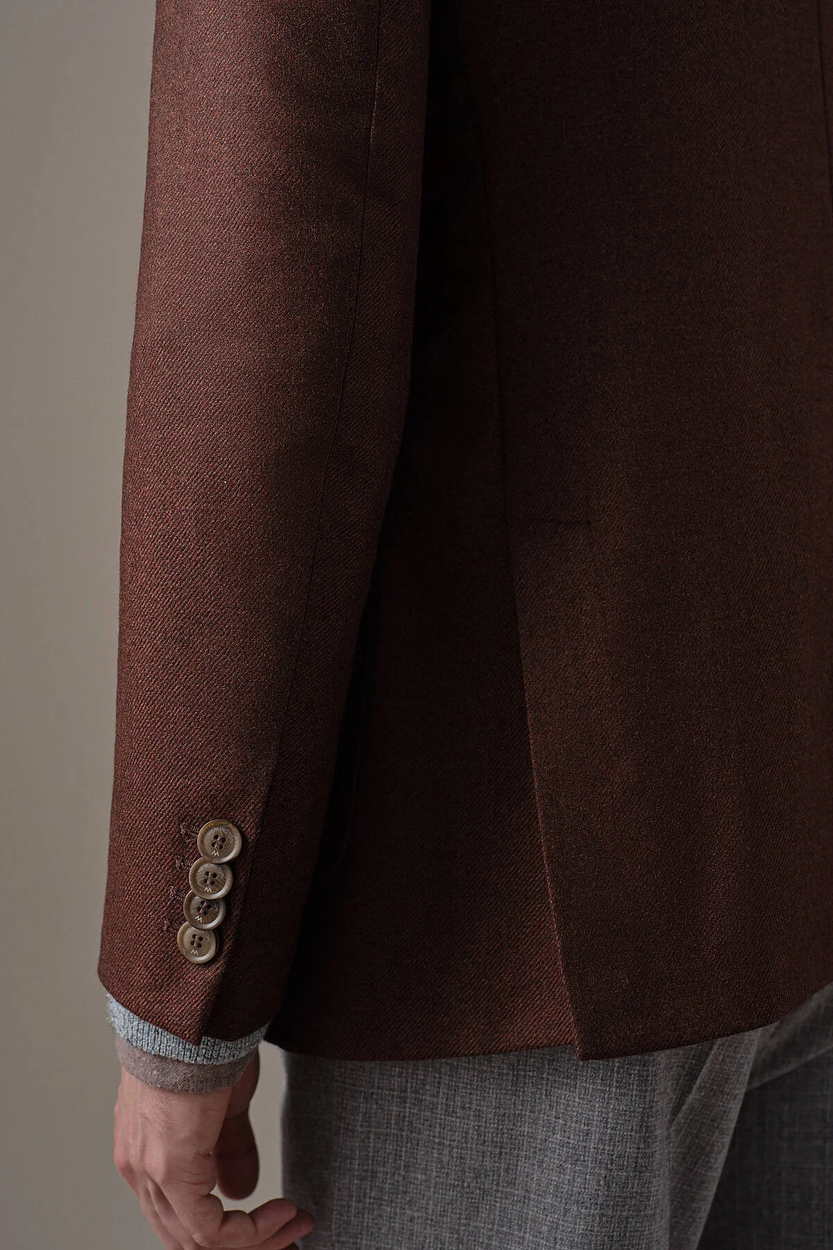 Hemington - İtalyan Yün Kaşmir Bordo Blazer Ceket (3)