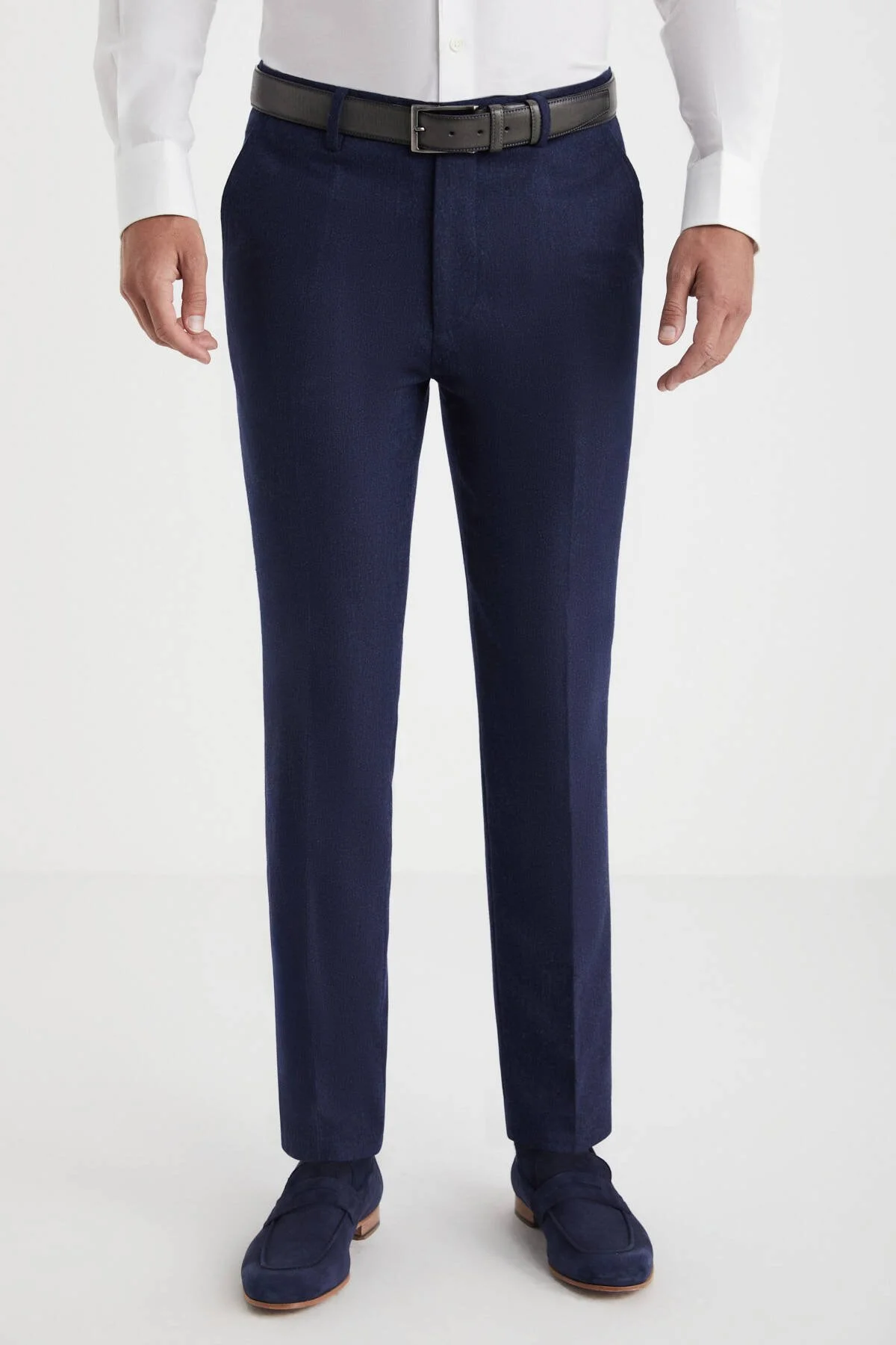 Hemington - Kaşmir Yün Lacivert Flanel Pantolon (3)