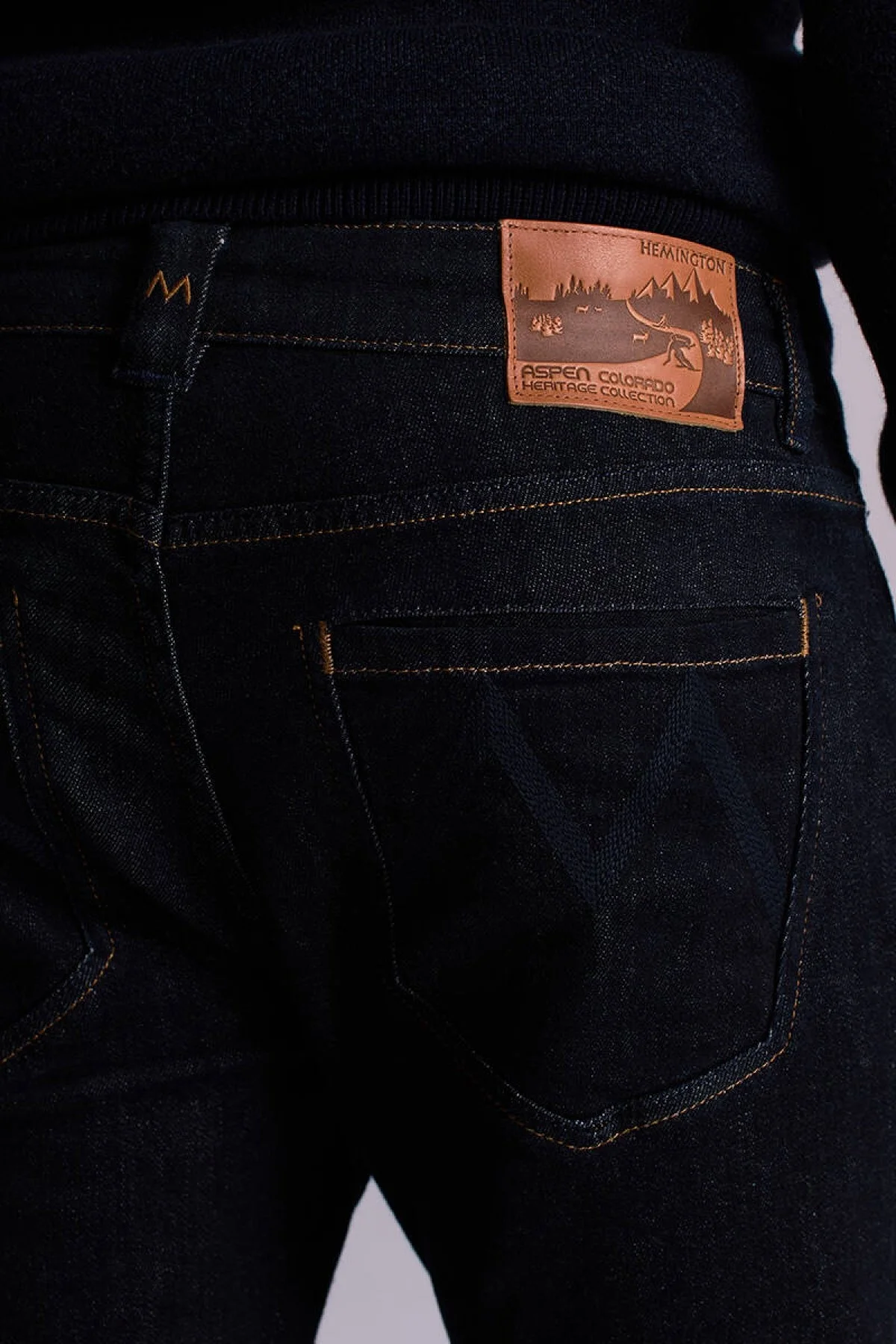 Hemington - Kaşmir Karışım Kışlık Lacivert Denim Pantolon (5)