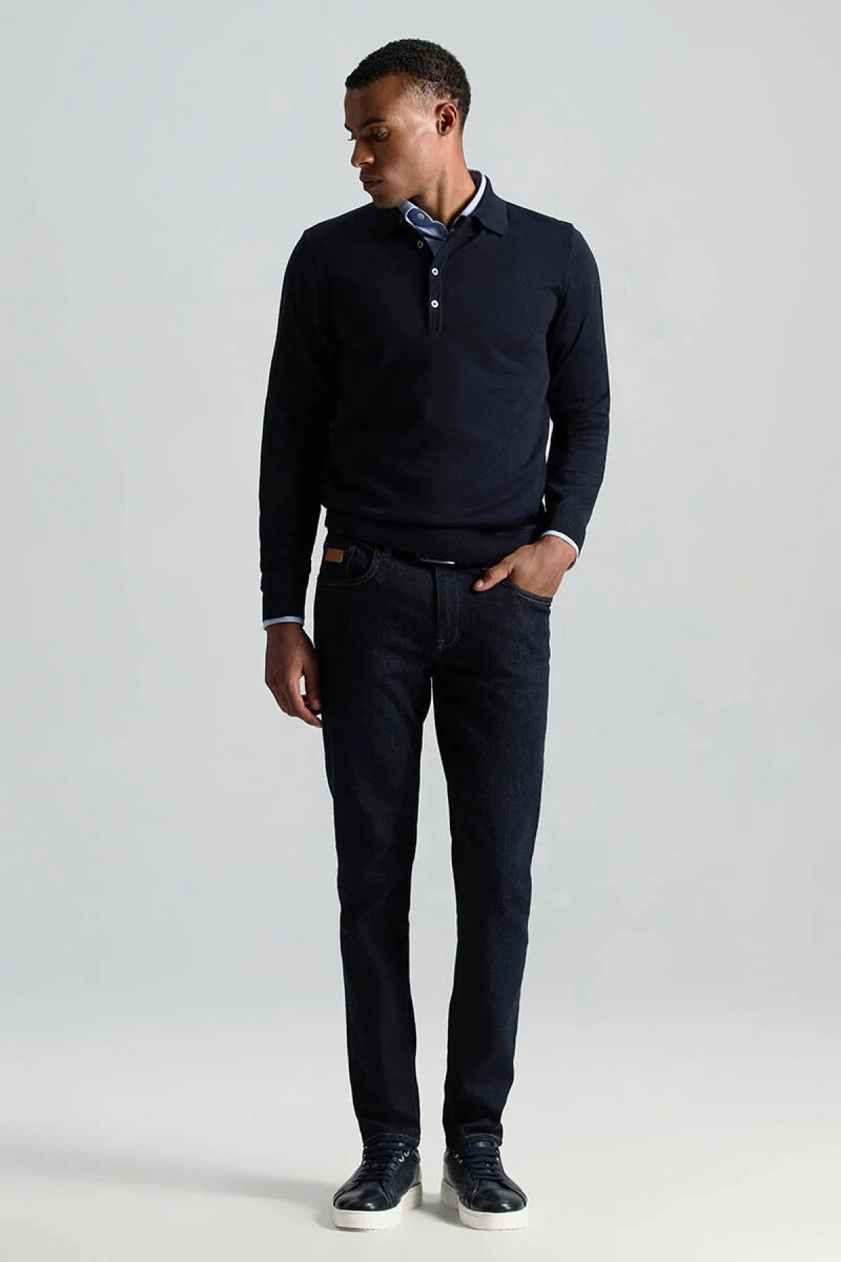 Hemington - Kaşmir Karışım Kışlık Lacivert Denim Pantolon (2)